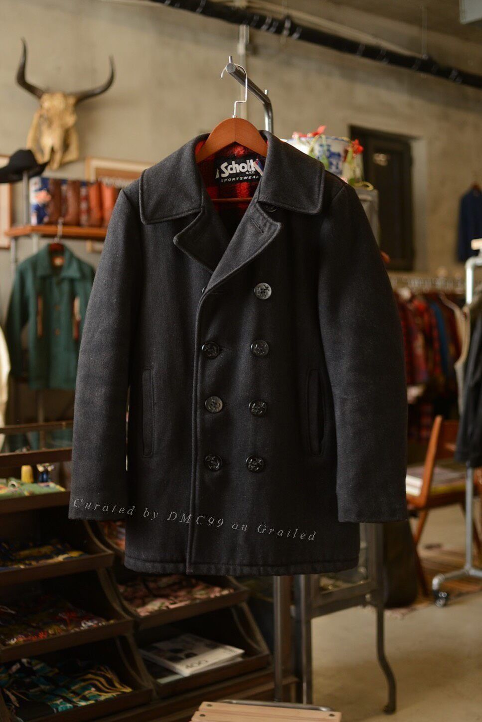 Schott Schott 740N USA Double-Breasted Coat Size US M / EU 48-50 / 2 - 1 Thumbnail