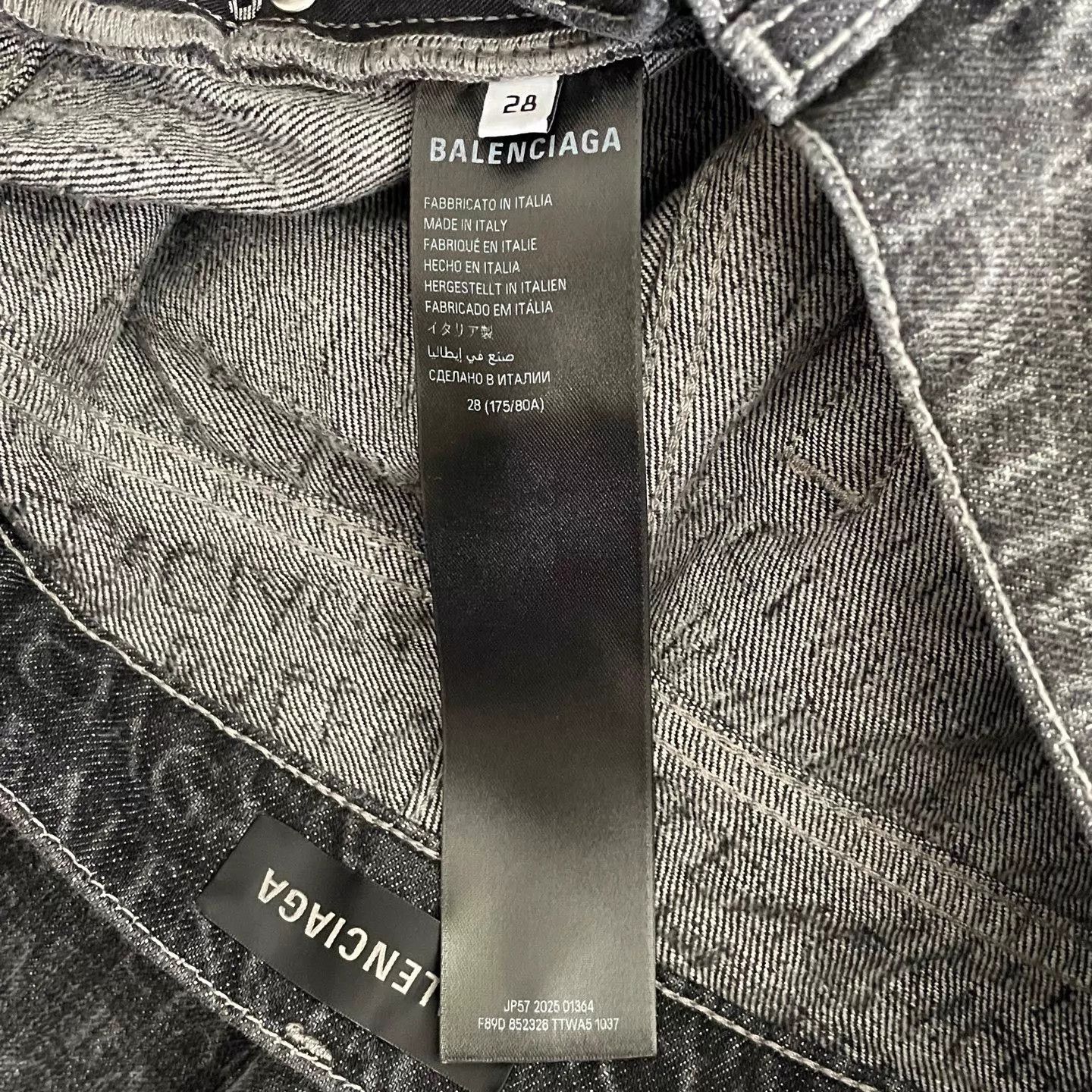 Balenciaga Balenciaga 26ss Logo Washed Flared Wide-Leg Pants Size 28 Size 28" / US 6 / IT 42 - 5 Thumbnail