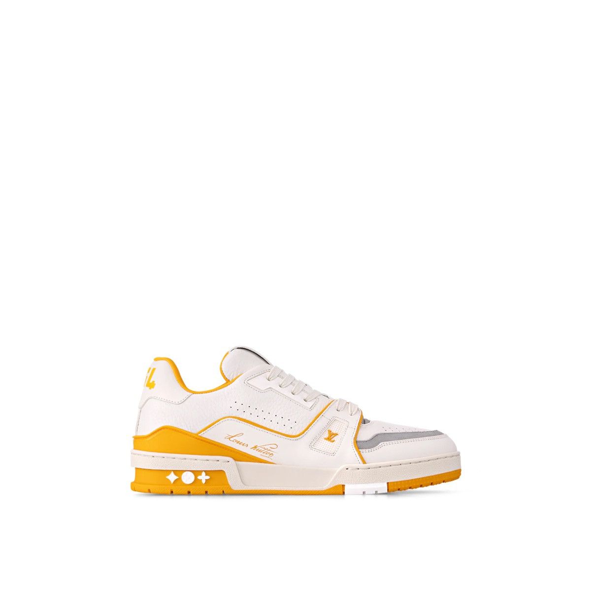 LV Trainer Sneakers Logo in white/yellow