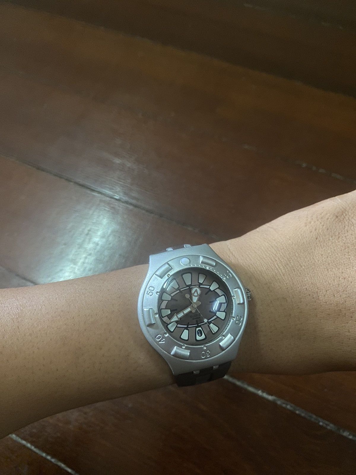 Oakley × Swatch FIRE 🔥 VINTAGE SWATCH WATCH IRONY SCUBA 200 RADEO FLIP 1998 Size ONE SIZE - 2 Thumbnail
