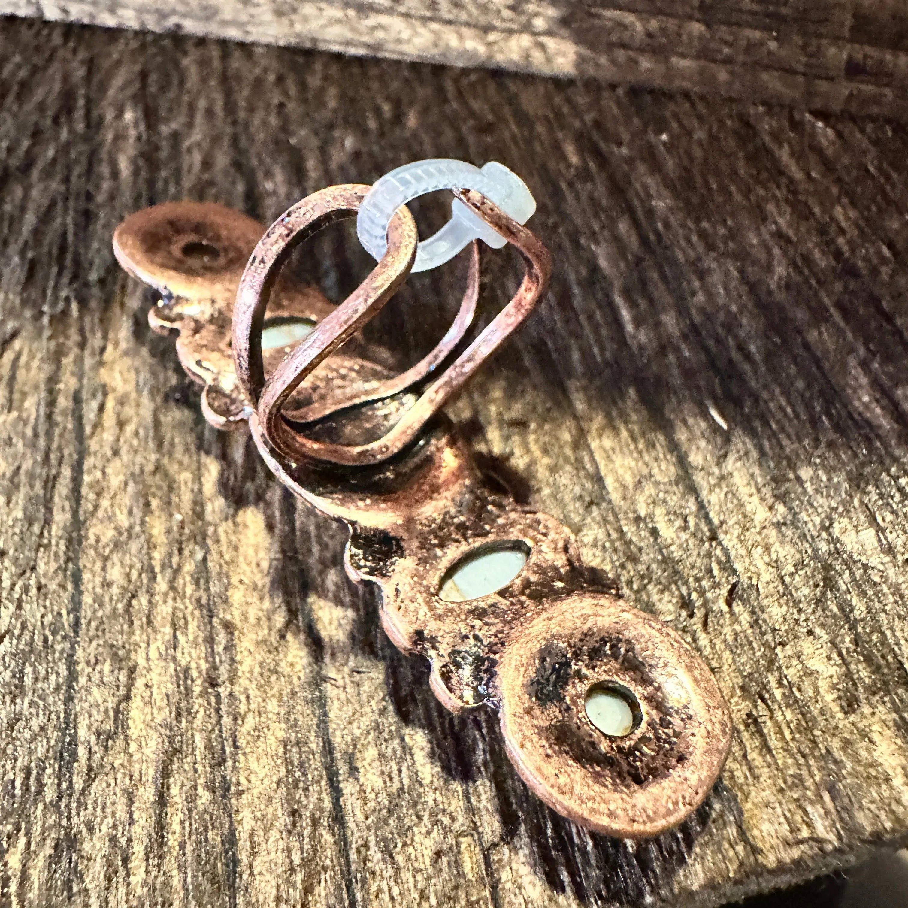 Other Western Boho Hippie Copper Circle & Oval Semi Stone Pave Lin Size ONE SIZE - 5 Thumbnail