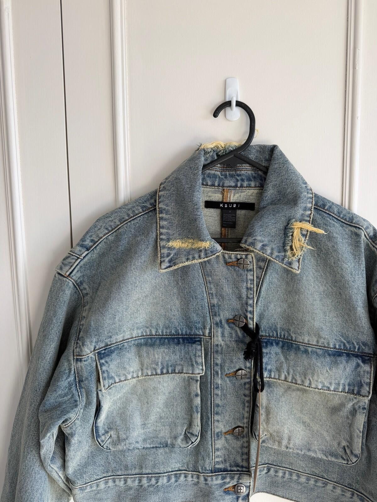 Ksubi new Ksubi womens blue campbell echoes denim Jacket small s Size S / US 4 / IT 40 - 3 Thumbnail
