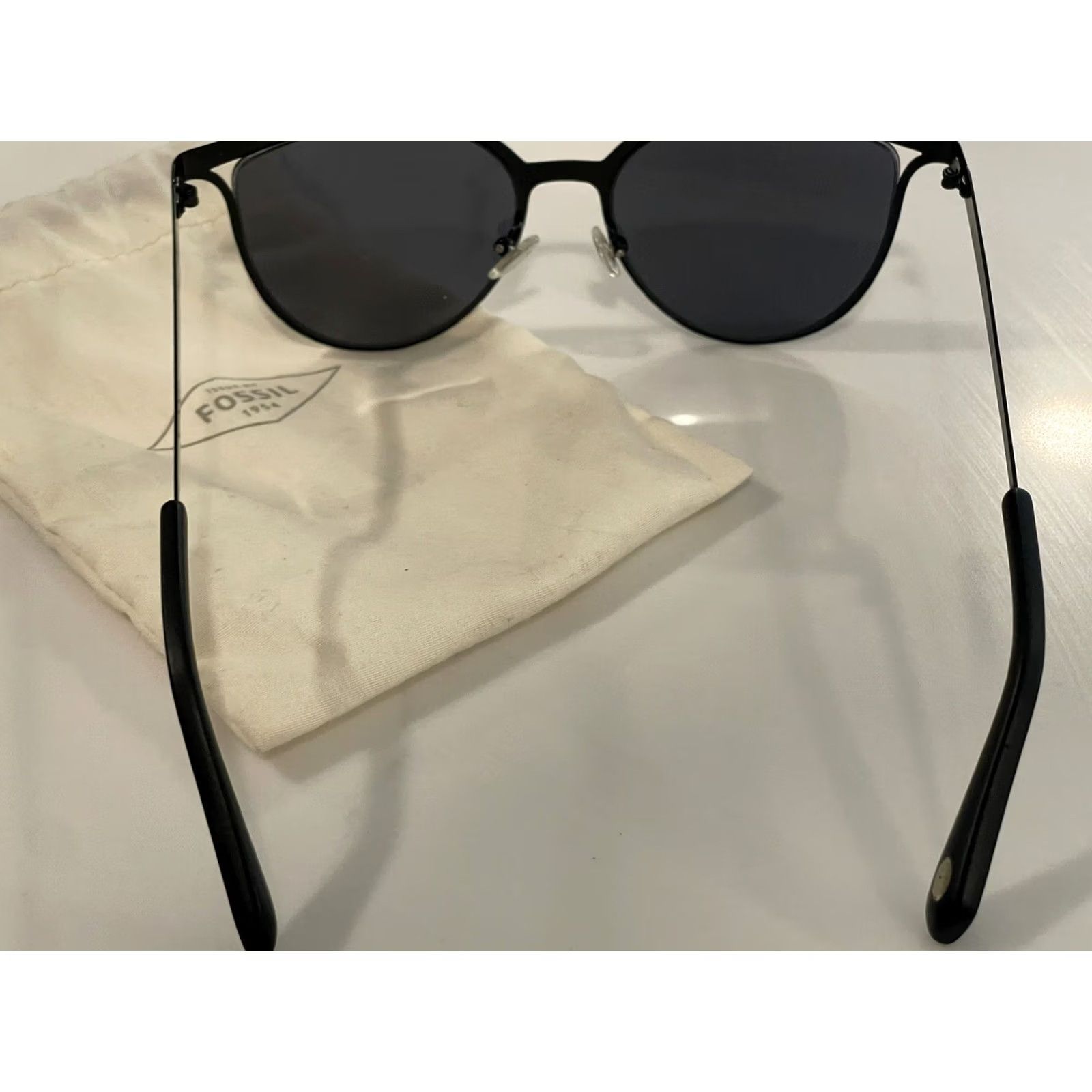 Fossil Fossil Sunglasses Aviator Cat Eye Black Metal 53-17-150 Women's Ladies Size ONE SIZE - 3 Thumbnail