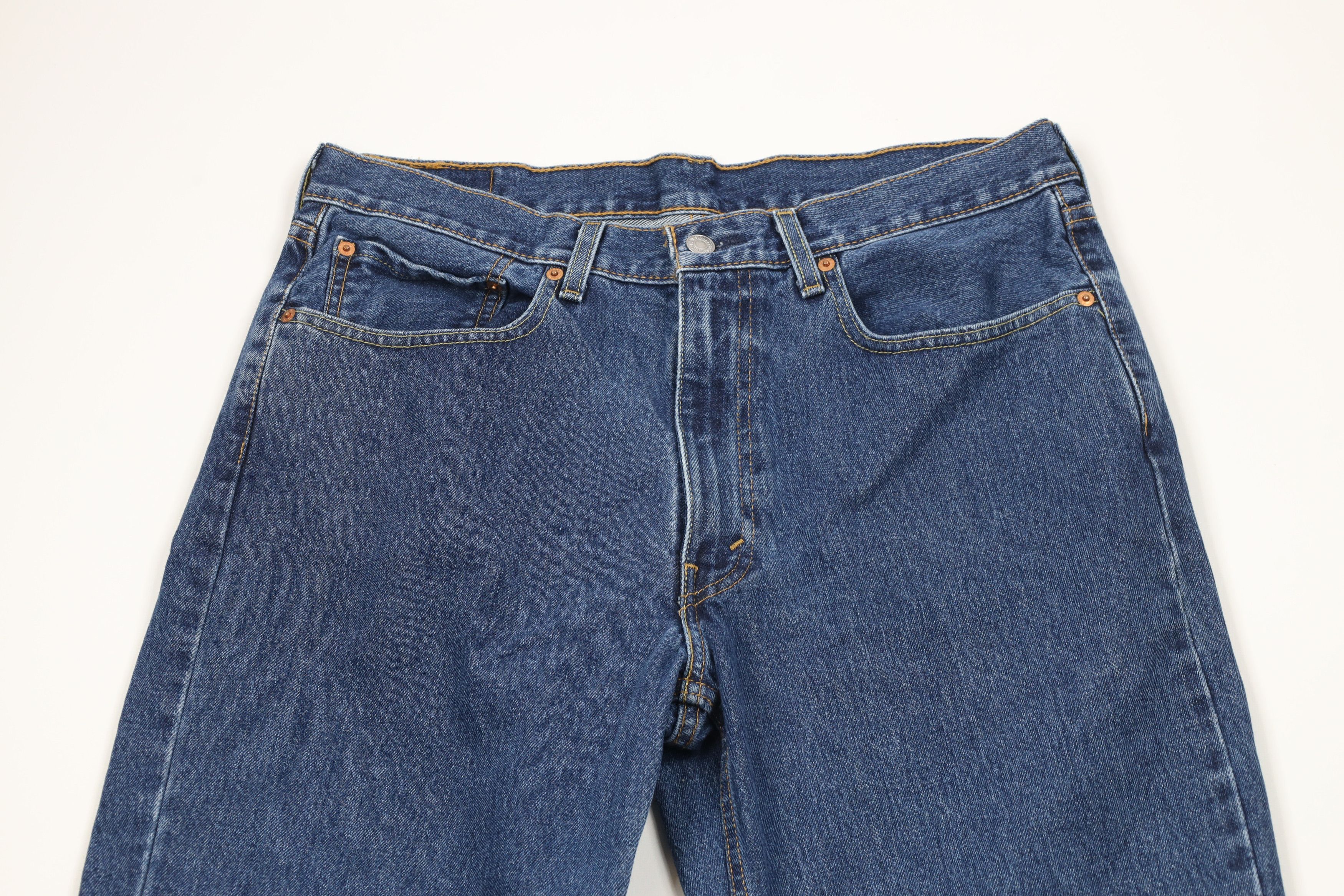 Levi's × Vintage Vintage Y2K Levis 550 Relaxed Fit Denim Jeans Blue Cotton Size US 36 / EU 52 - 2 Thumbnail