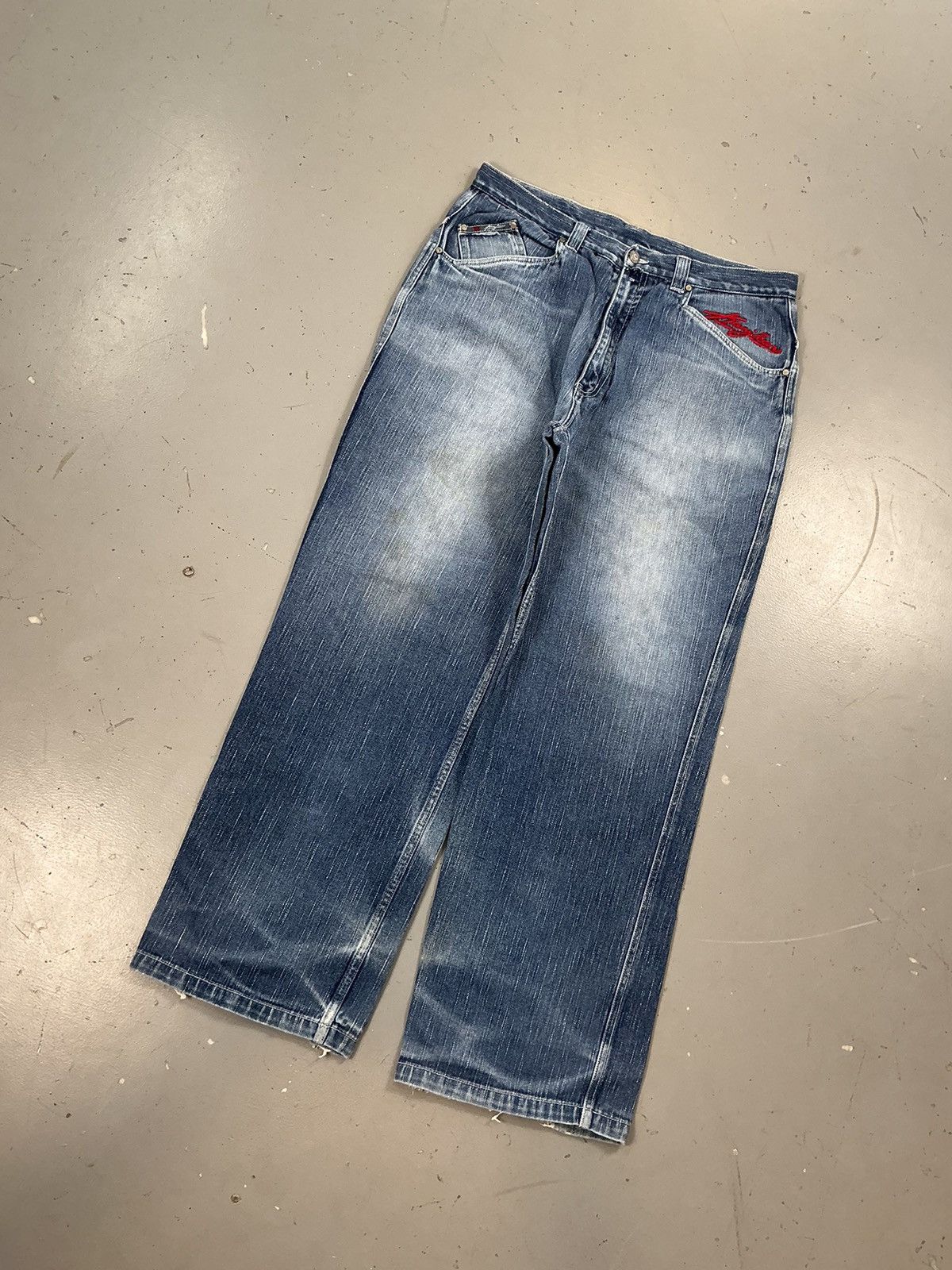 Karl Kani × Vintage Vintage Kani jeans distressed loose fit embroidered denim Size US 38 / EU 54 - 3 Thumbnail