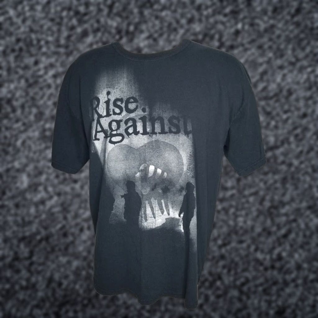 Gildan VINTAGE Gildan Rise Against Black Band T-Shirt XL Mens Grunge Punk Music Size US XL / EU 56 / 4 - 1 Thumbnail