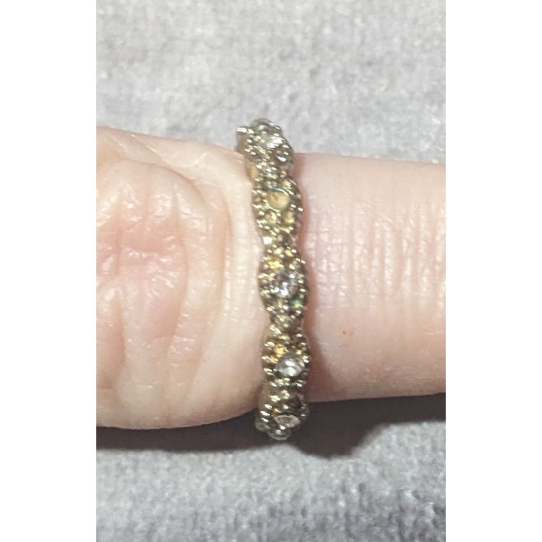 Other Whimsical Braided Silver Tone Rhinestone Ring Size 7 Size ONE SIZE - 4 Thumbnail