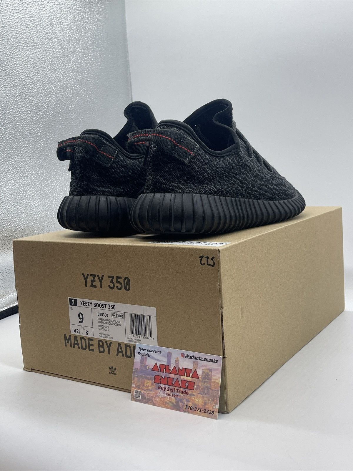 Adidas Yeezy boost 350 pirate black Size US 9 / EU 42 - 5 Thumbnail