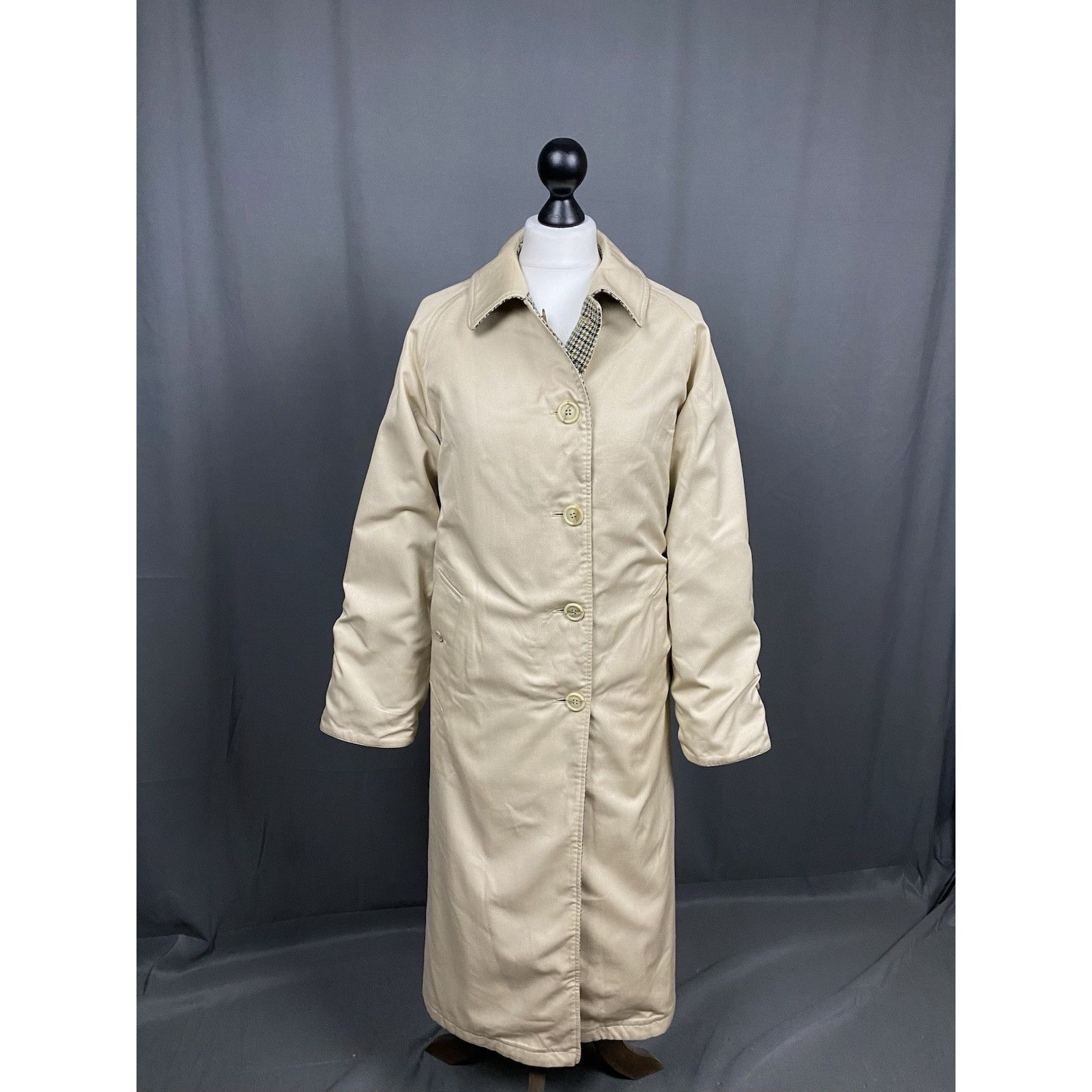 Burberry Burberry Women's Beige / Green Reversible Wool Coat Size 16 Size XL / US 12-14 / IT 48-50 - 2 Thumbnail