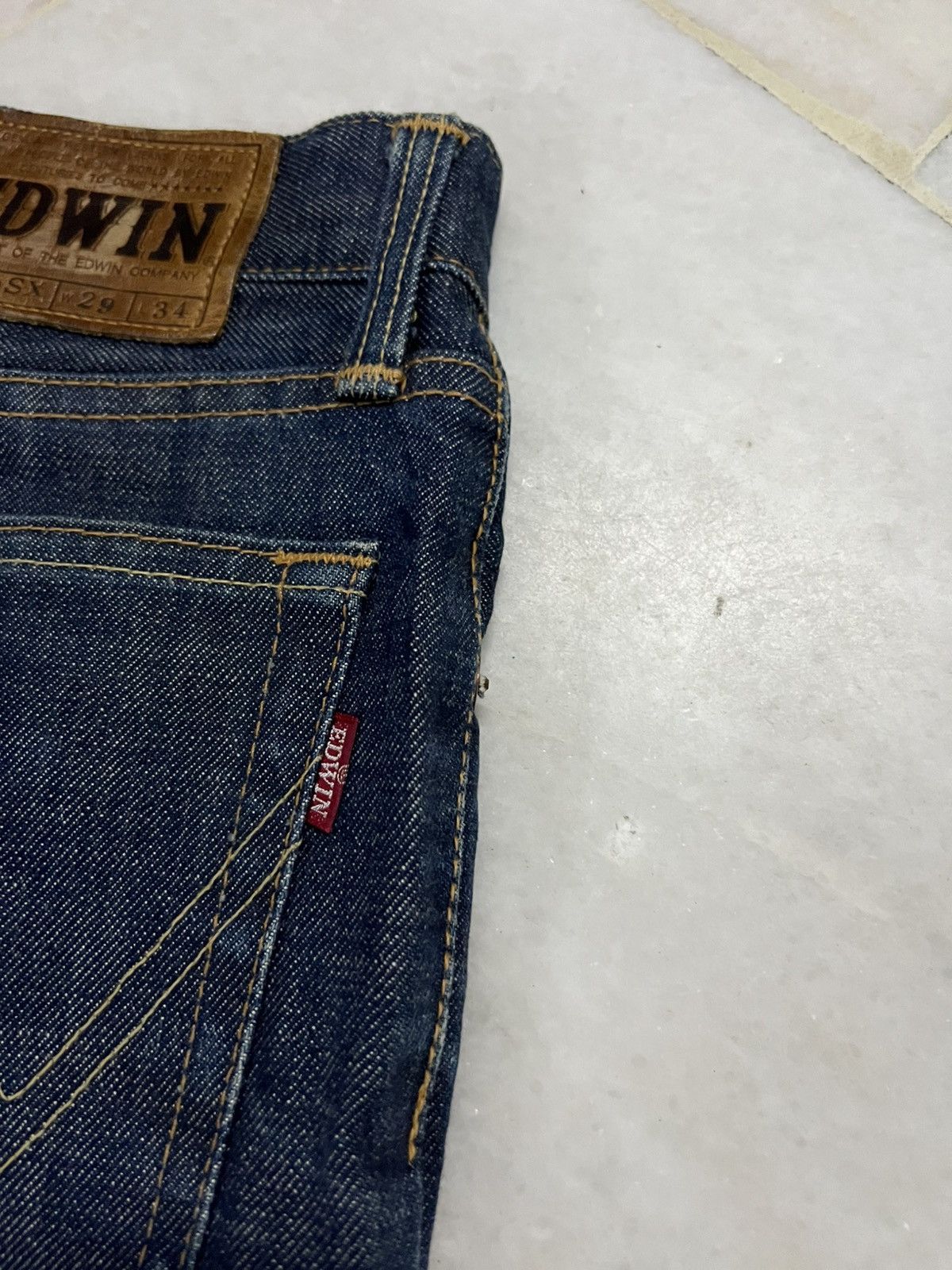 Japanese Brand 💥Flare💥90s Edwin 800SX Distress Bell Bottom Flare Jean Size US 29 - 21 Thumbnail