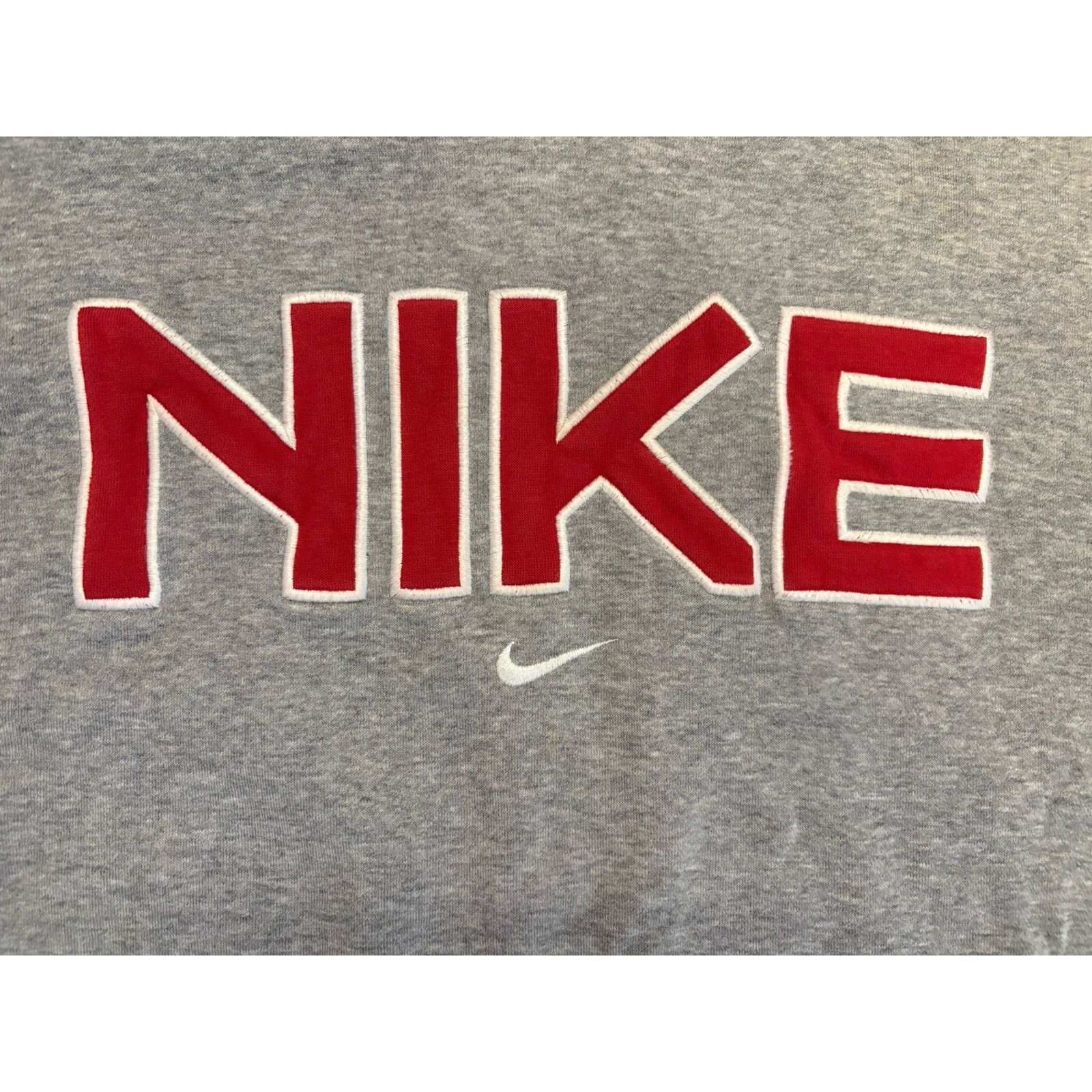 Nike DISTRESSED THRASHED Y2K NIKE Big Logo Hoodie Sz XL Cropped Size US XL / EU 56 / 4 - 3 Thumbnail