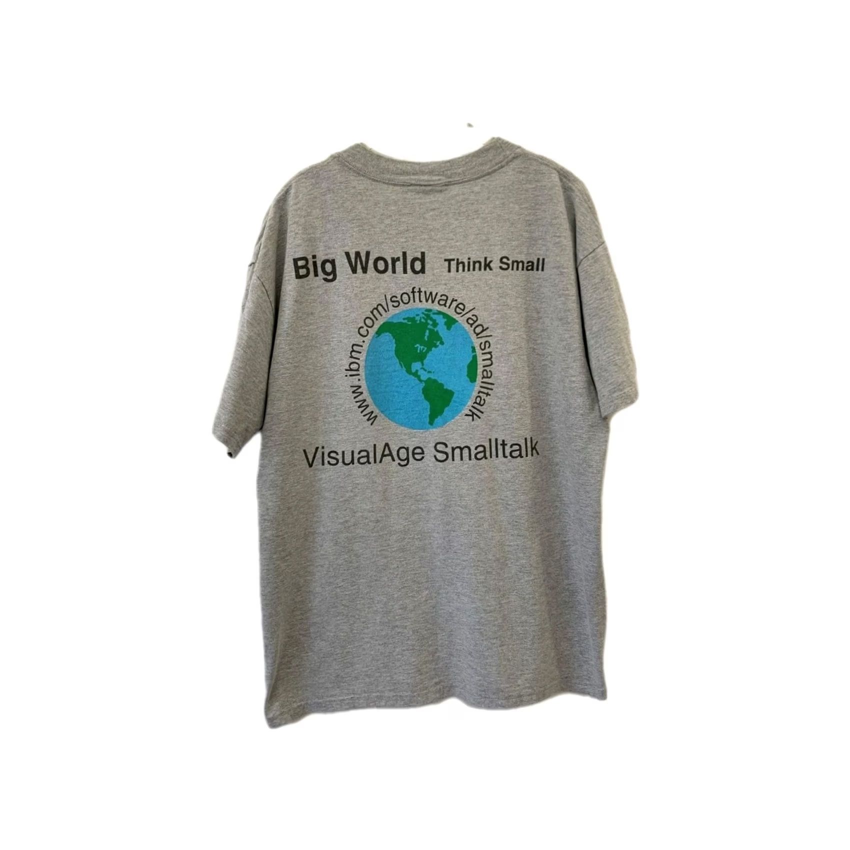 Hanes VINTAGE IBM VisualAge Smalltalk Tech Shirt Think Small Hanes Beefy-T Large Gray 90s Mens T-Shirt Size US L / EU 52-54 / 3 - 2 Thumbnail