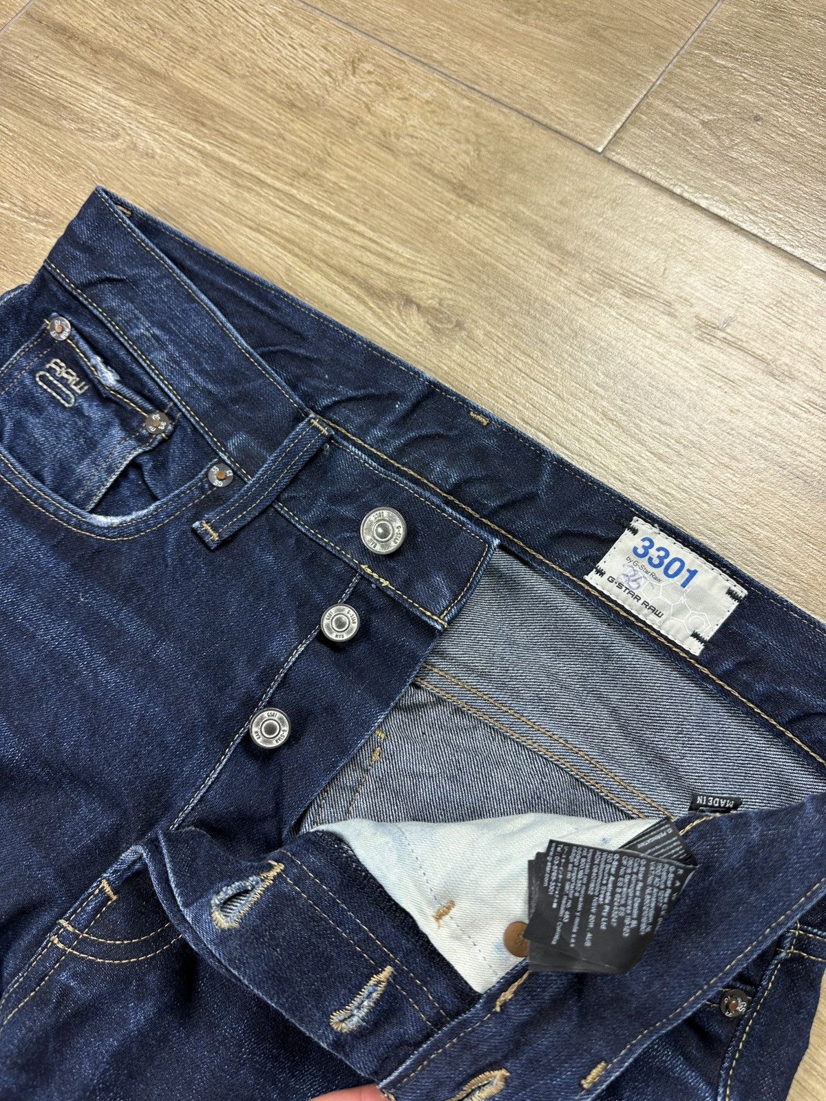 G-Star G-Star Raw 3301 Straight Denim Jeans Size US 31 - 5 Thumbnail