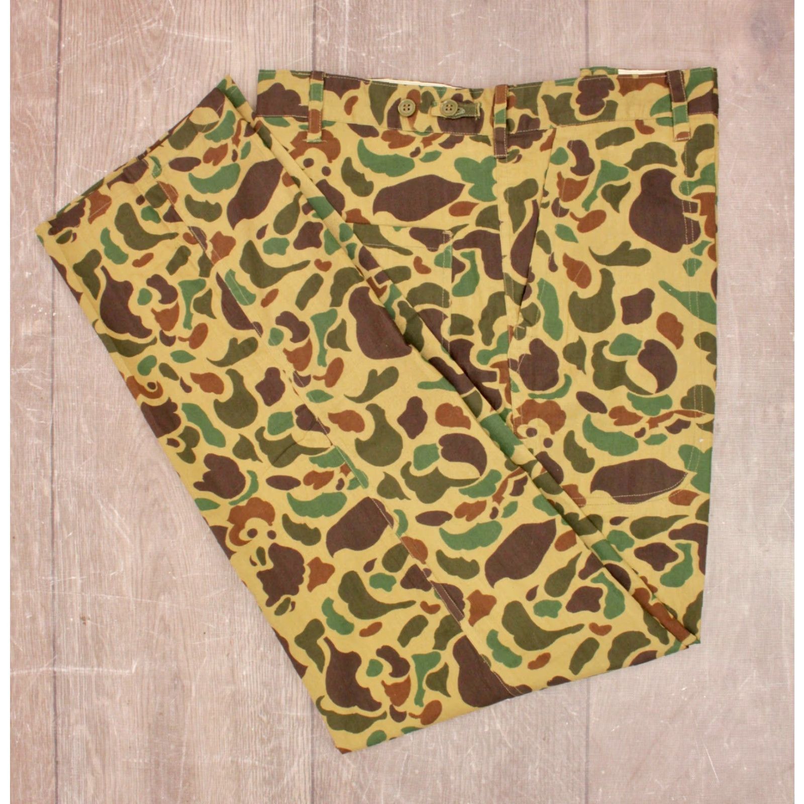 Vintage VINTAGE Men’s VTG 70s Duck Hunter Camo Pants XL 42x31.5 Cotton Green 1970s Mens Size US 42 / EU 58 - 2 Thumbnail