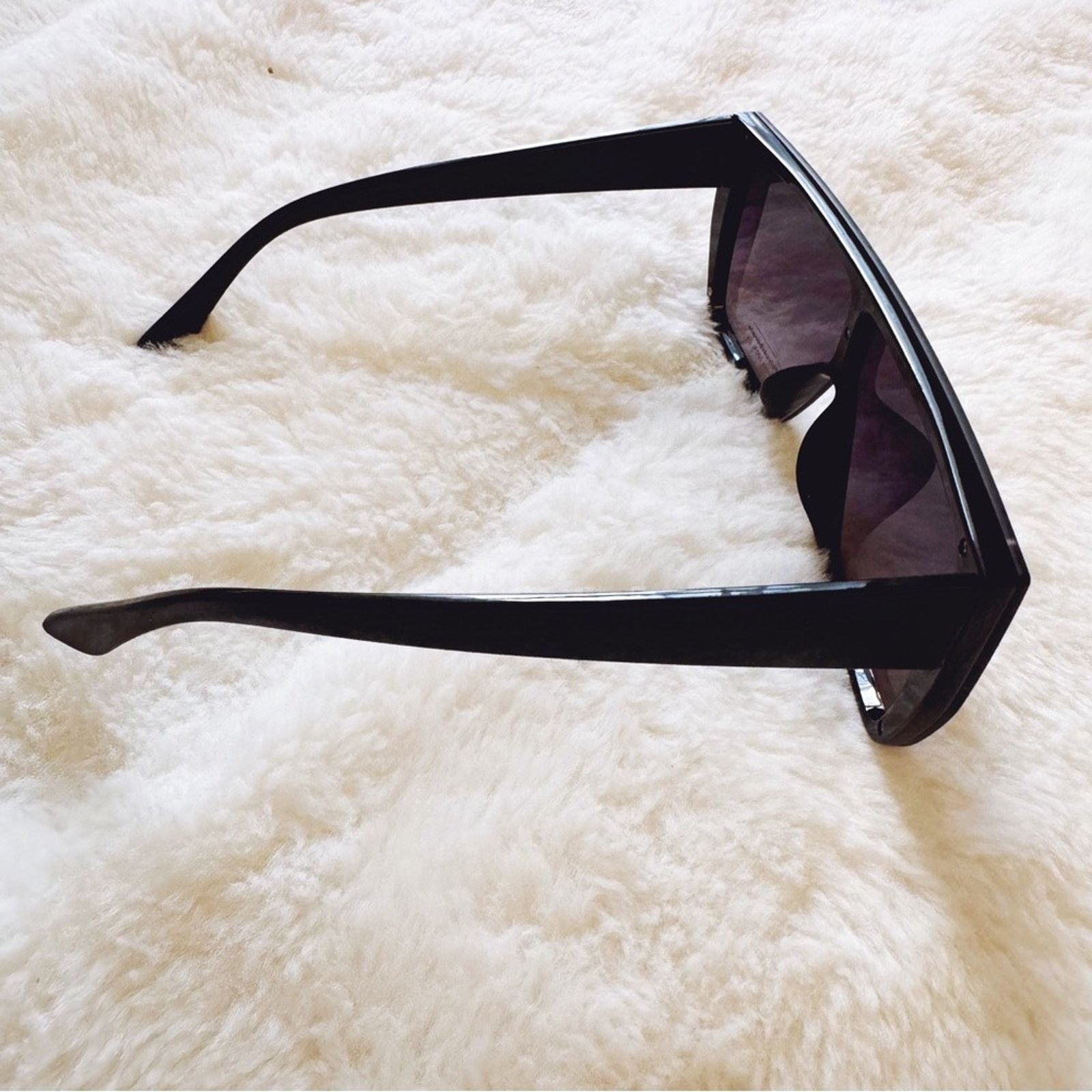 Other Greta Black Oversized Statement Sunglasses Size ONE SIZE - 6 Thumbnail