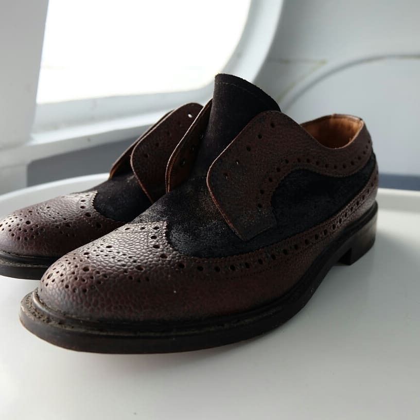 Vintage Wingtip Brogues Handmade and handcrafted in england Size US 5.5 / EU 38 - 6 Thumbnail