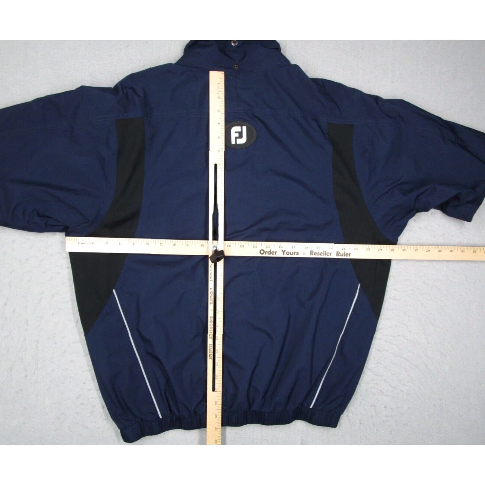 Footjoy FootJoy Jacket Men Medium Blue DryJoys 1/4 Zip Short Sleeve Golf Vista Valley Size US 31 - 6 Thumbnail