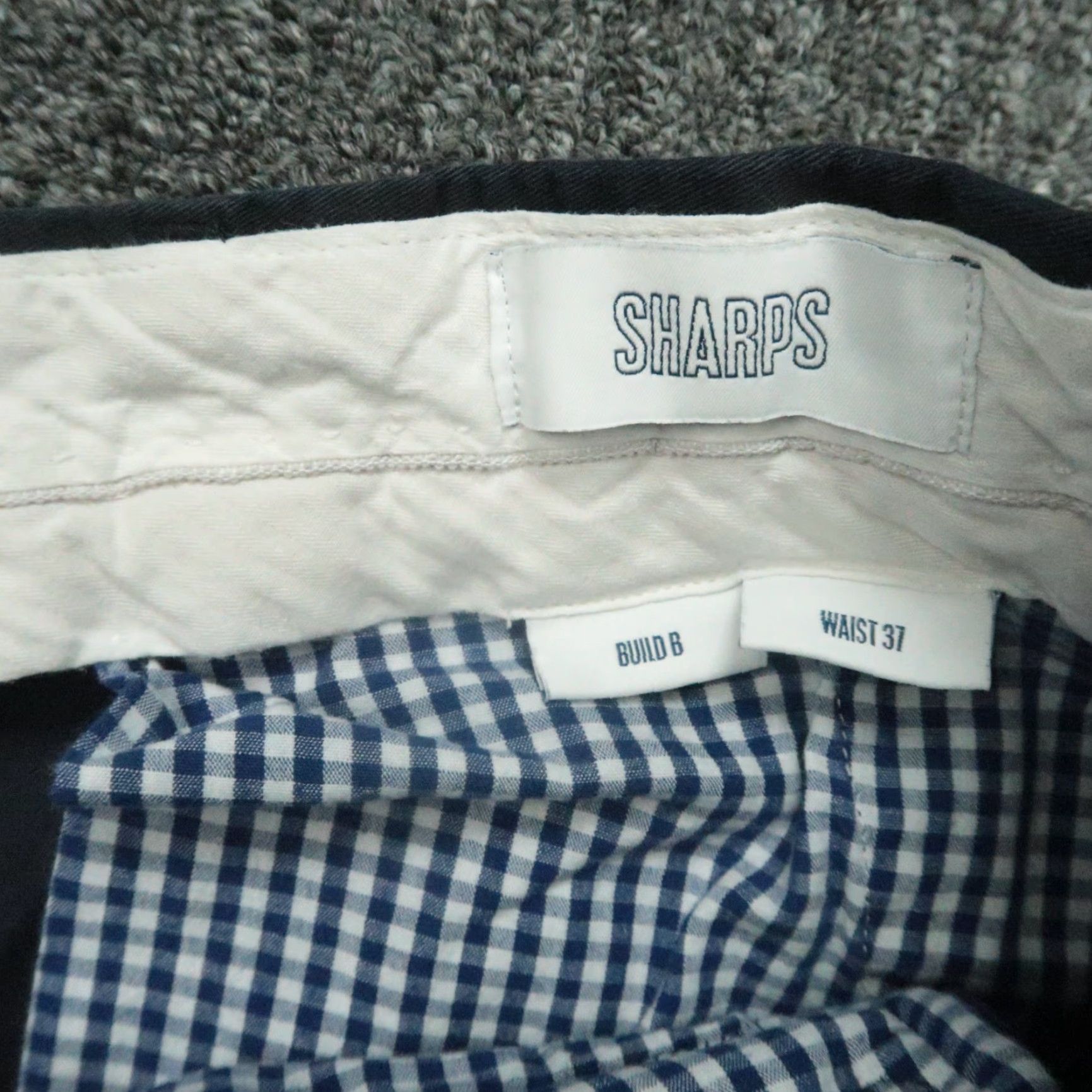 Spoke Chino Pants Mens 37x30 Blue Regular Fit Casual Trousers