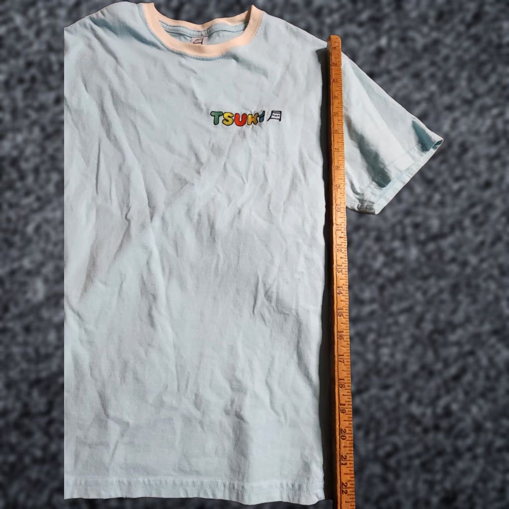 Market Tsuki Embroidered T Shirt Mens Size S Blue Space Cotton Short Sleeve Size US S / EU 44-46 / 1 - 1 Thumbnail