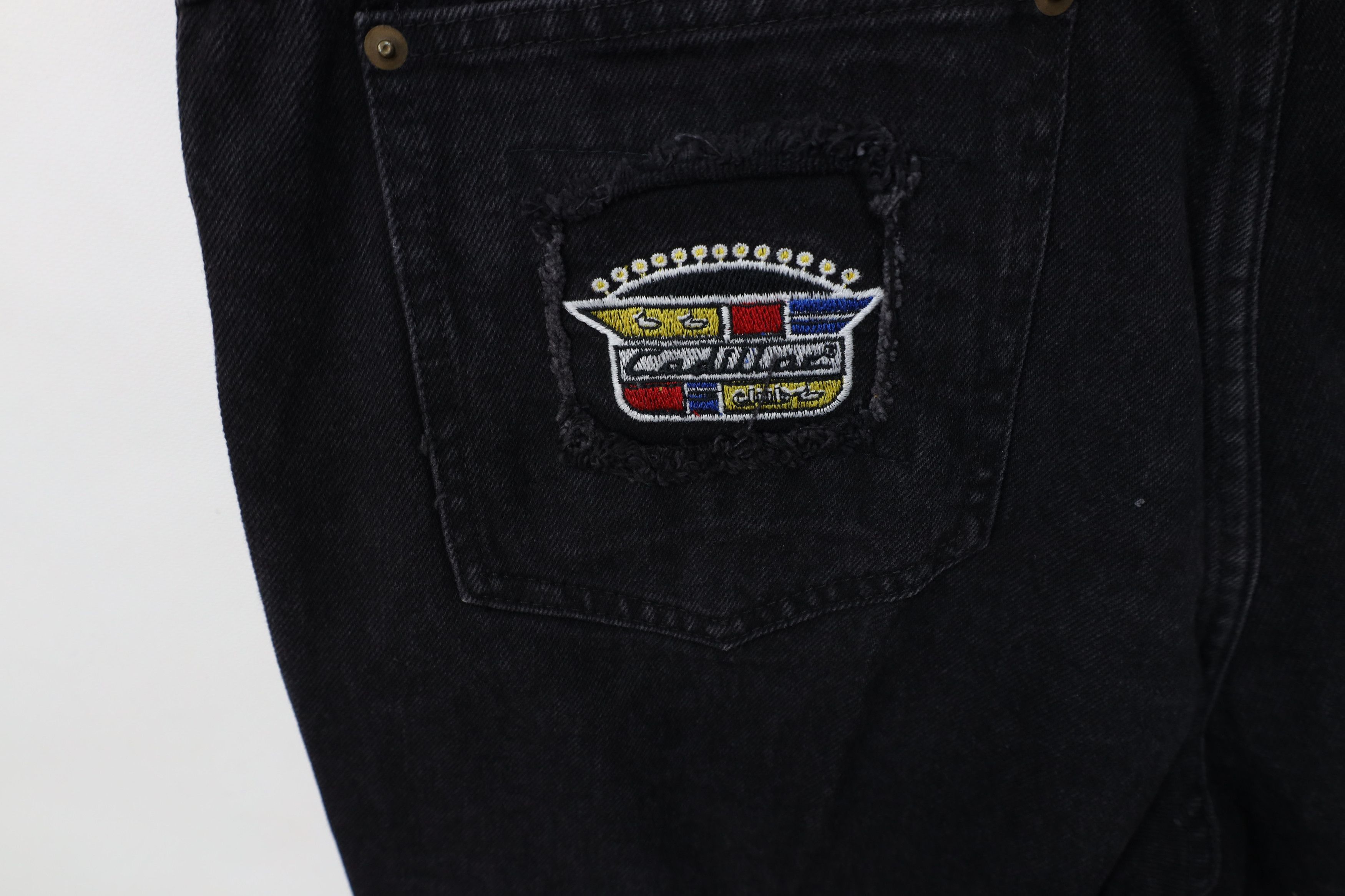 Cadillac Deadstock Vintage 90s Cadillac Car Straight Leg Jeans USA Size US 36 / EU 52 - 14 Thumbnail