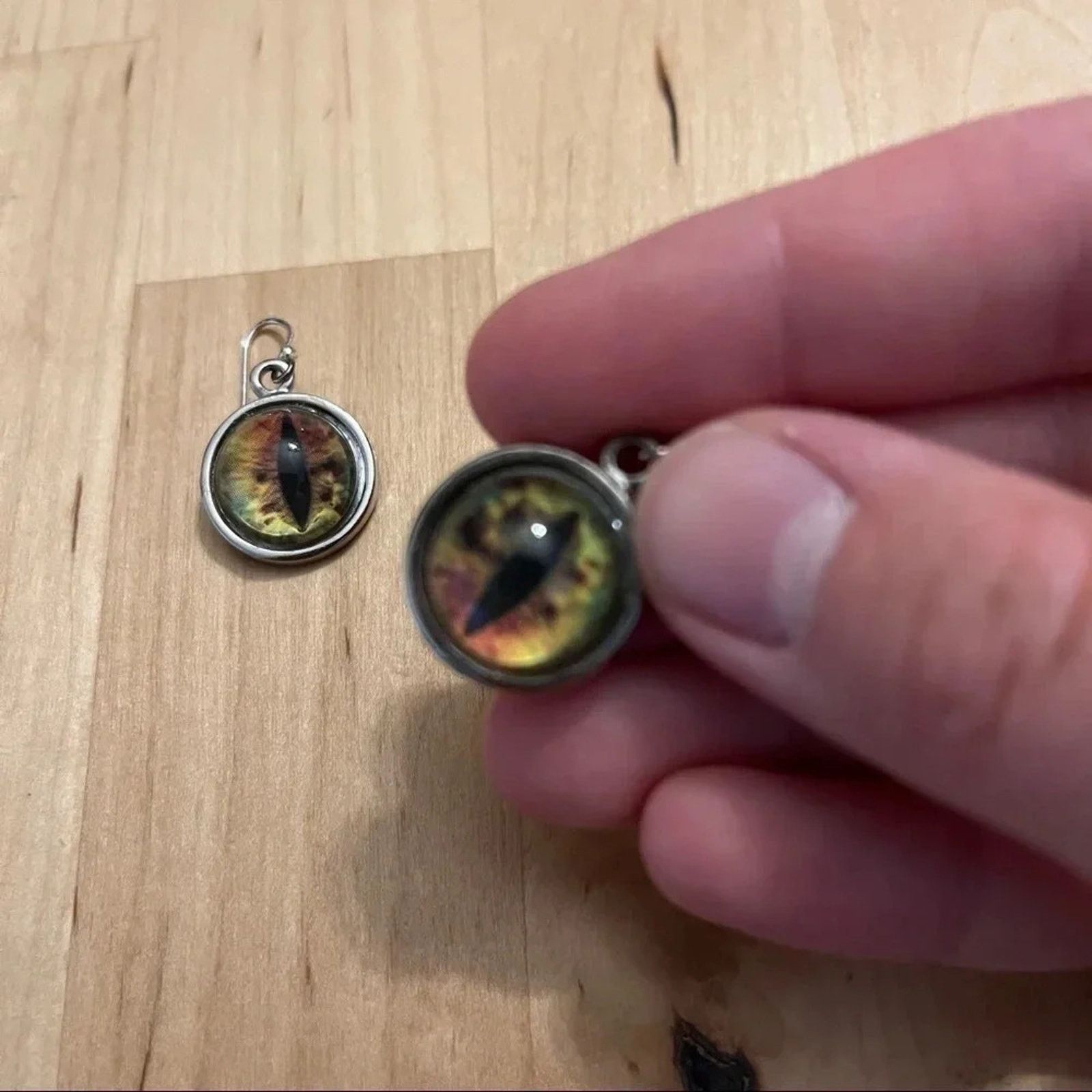 Other Dragon Eye Earrings Fantasy Nerd LOTR Dangle Cosplay Size ONE SIZE - 3 Thumbnail