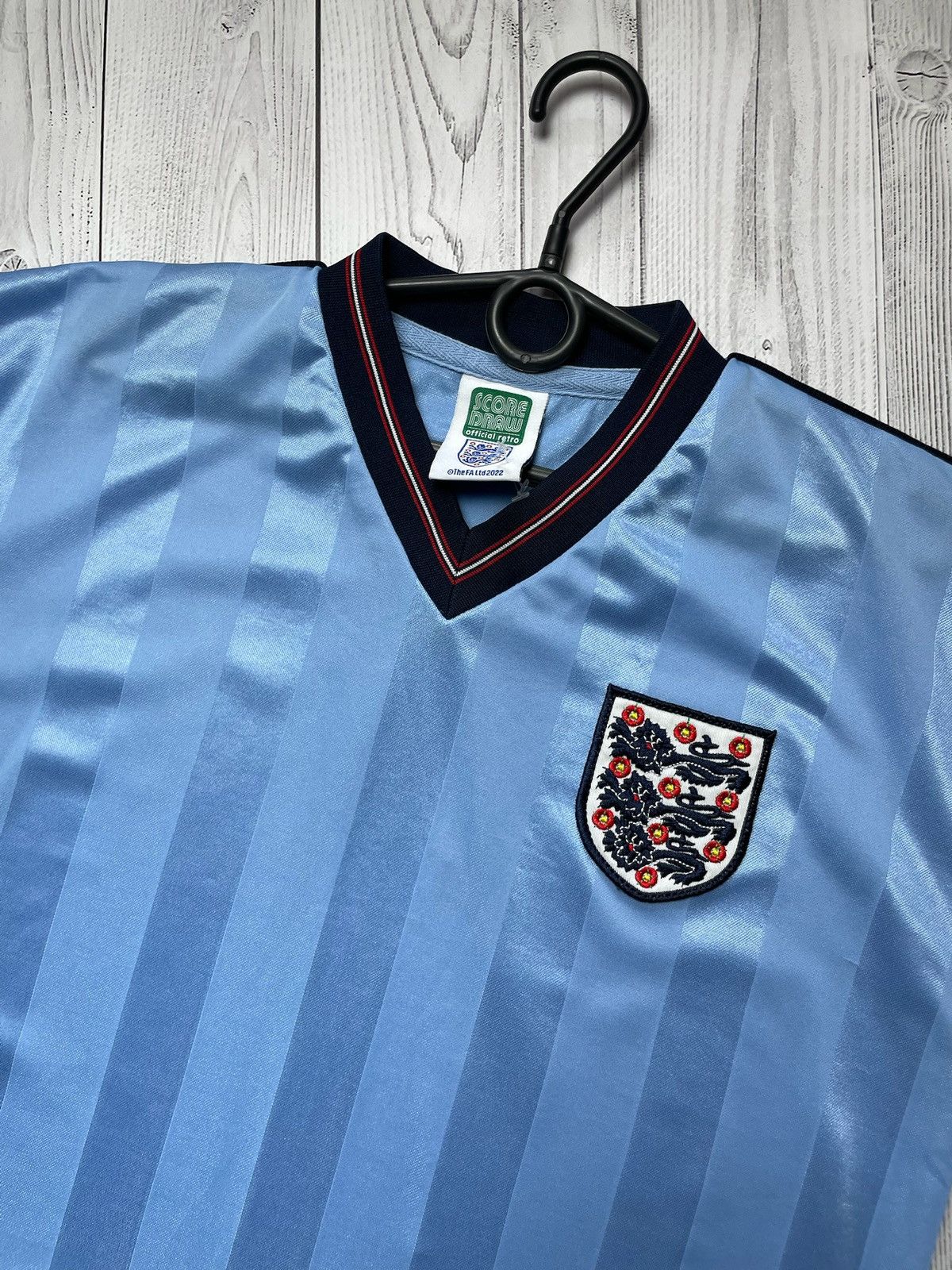 Vintage Vintage England soccer jersey size M blue away rare Size US M / EU 48-50 / 2 - 2 Thumbnail