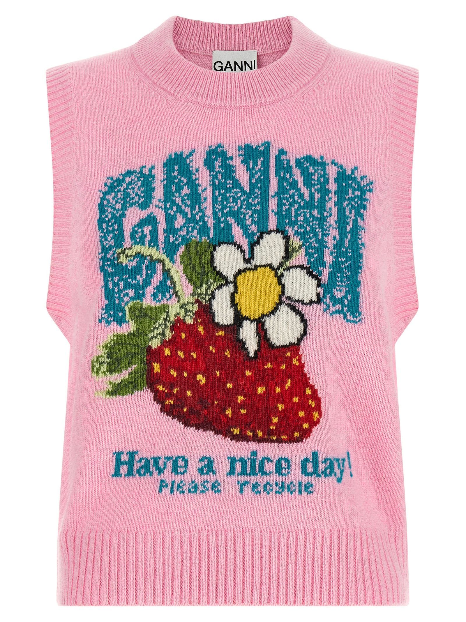 Ganni Ganni Flocked Organza Peplum Shirt (FR 38) | Grailed