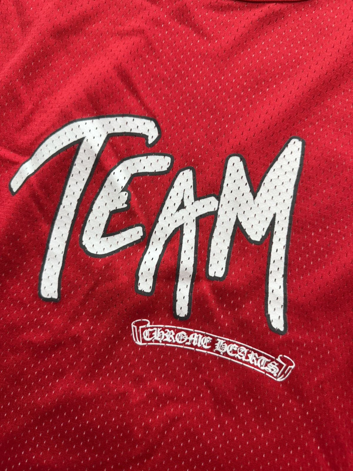 Chrome Hearts Chrome Hearts Red Basketball Jersey Size US M / EU 48-50 / 2 - 2 Thumbnail
