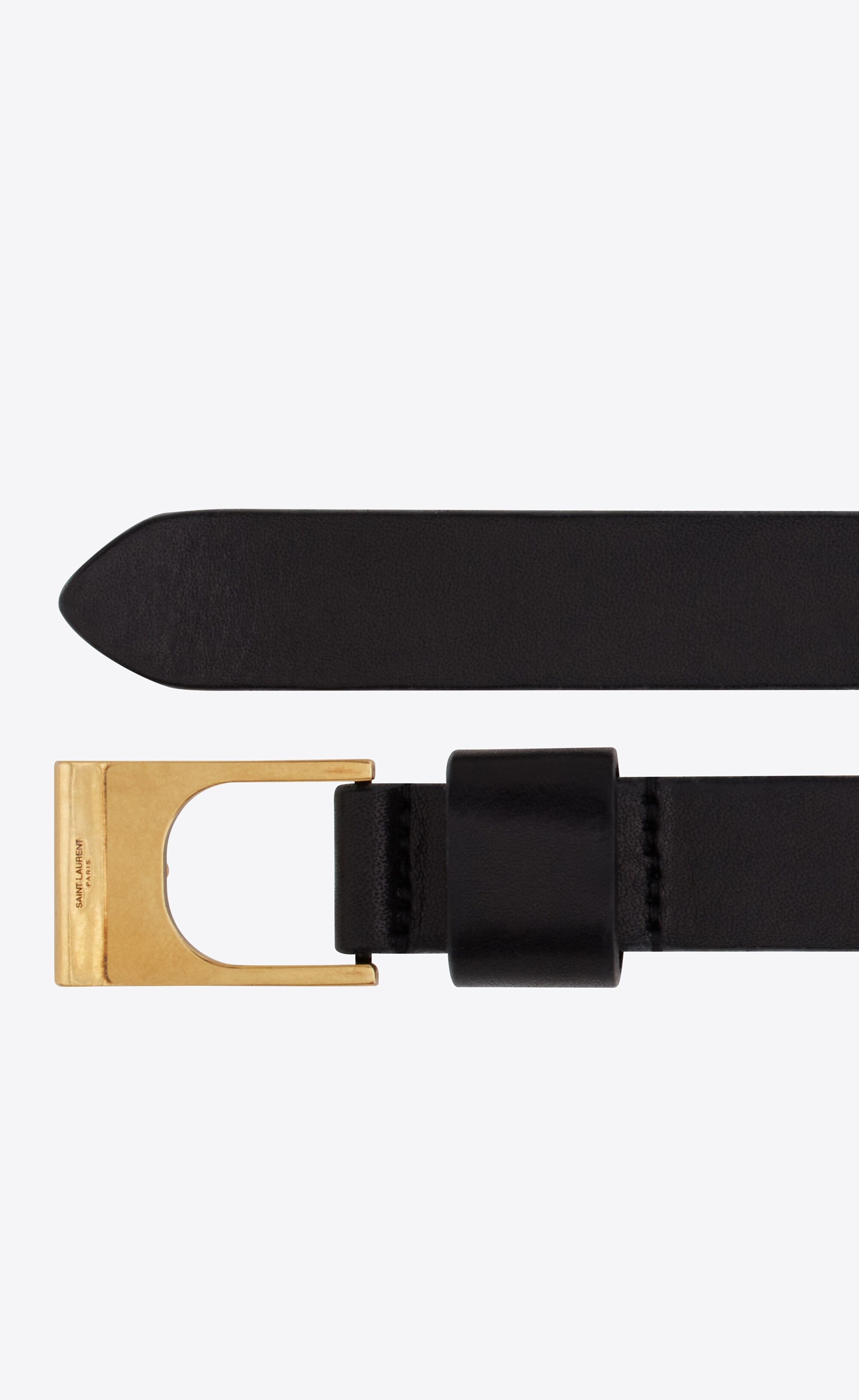 Saint Laurent Paris o1s1wg111224 Size: 75 / Cornée Thin Buckle Belt Leather Size ONE SIZE - 2 Thumbnail