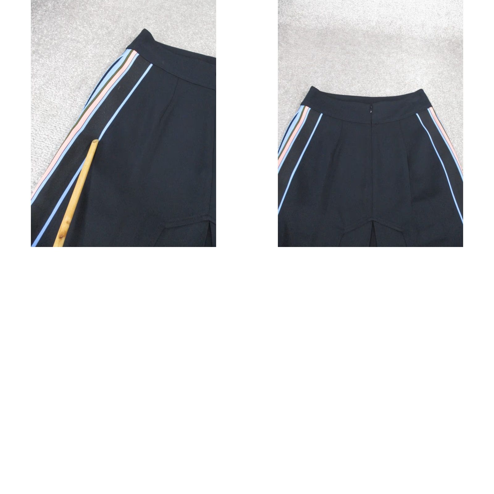 Reiss Reiss Skirt Womens 2 Maciee Colorblock Midi Black Multi Straight* Size 26" / US 2 / IT 38 - 9 Thumbnail