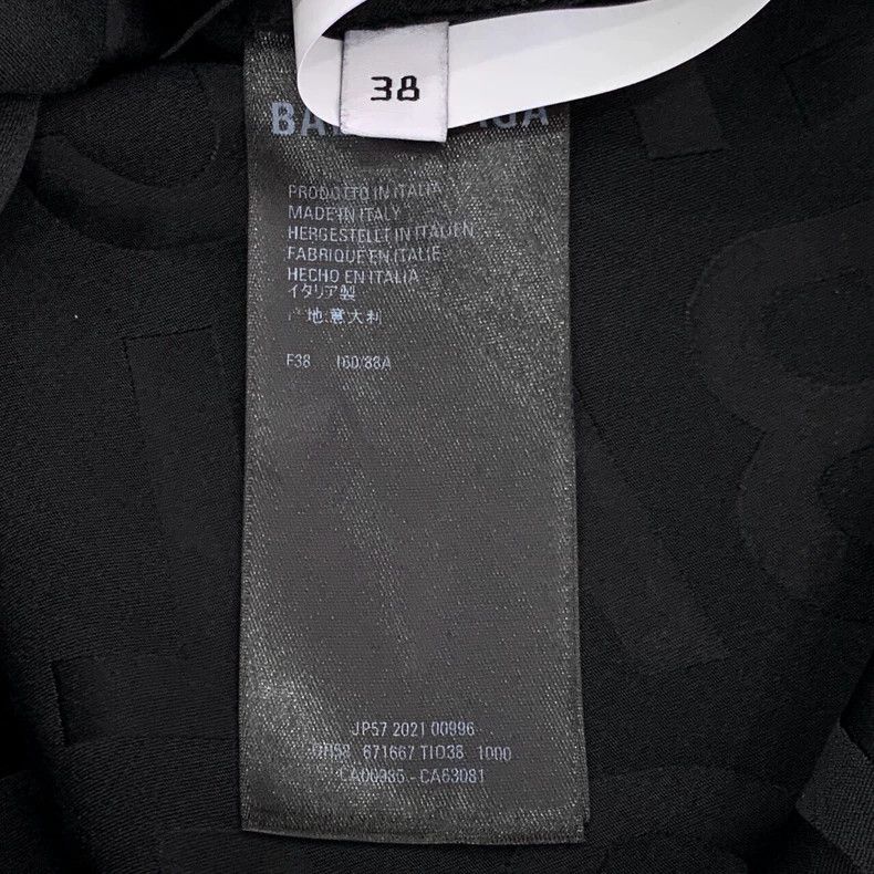 Other Balenciaga size 38 Black lapel shirt dress with full dark Size S / US 4 / IT 40 - 7 Thumbnail