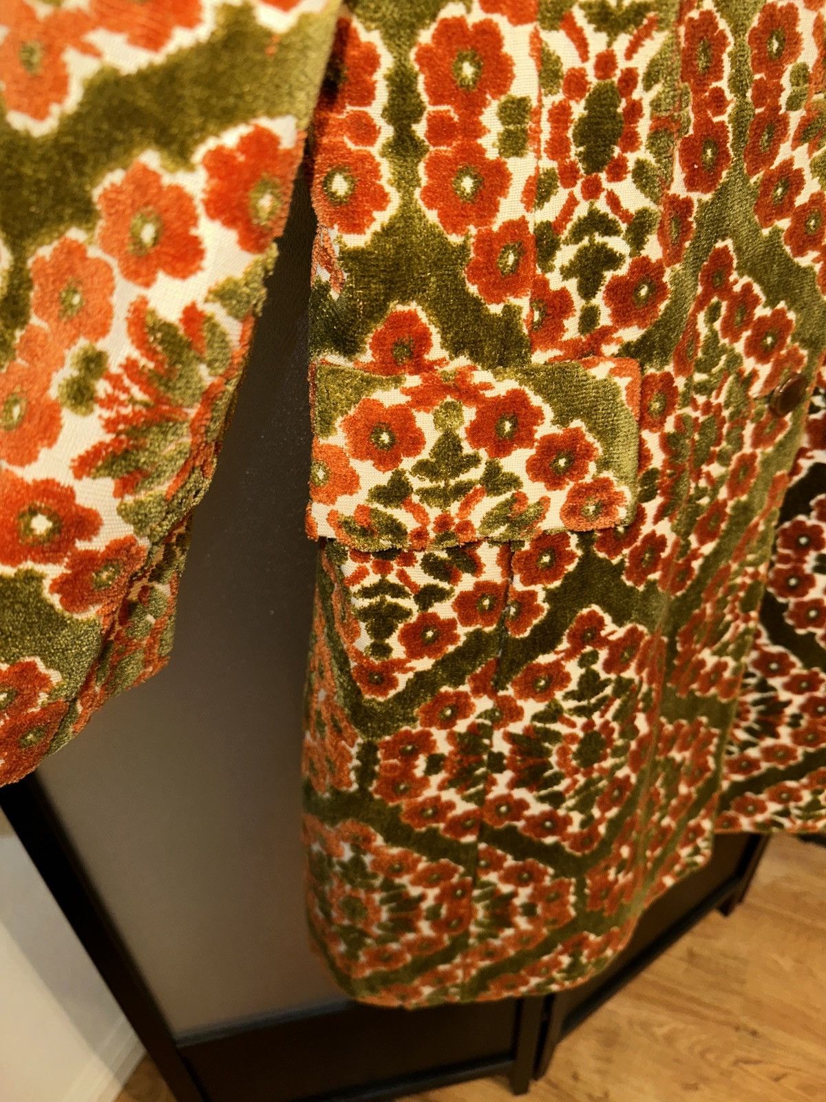 Other VTG 50s 60s Lilli Ann Floral Chenille Carpet Tapestry Jacket Size L / US 10 / IT 46 - 3 Thumbnail