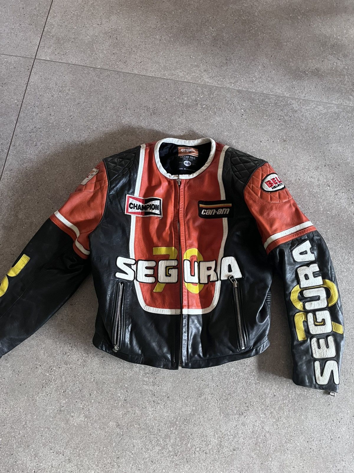 Vintage Seguea grand prix leather jacket Size US S / EU 44-46 / 1 - 1 Thumbnail