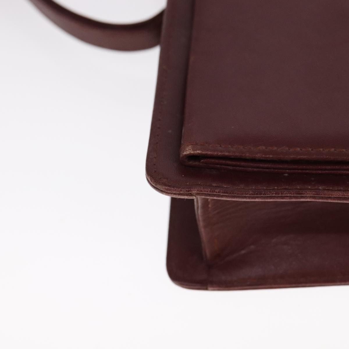 Cartier Cartier Clutch Bag Leather Wine Red Size ONE SIZE - 7 Thumbnail