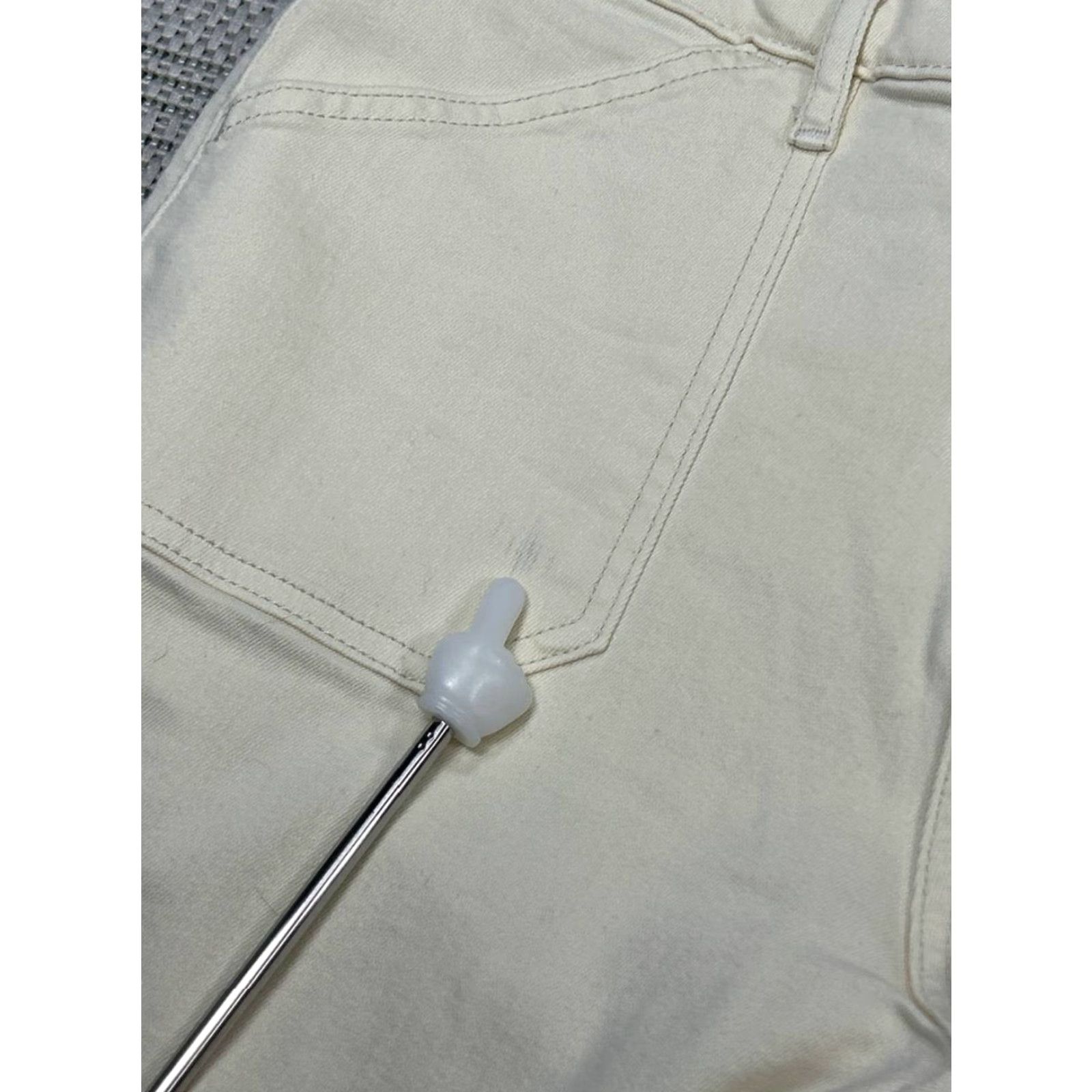 Banana Republic Banana Republic Jeans Women Mid Rise Skinny White Denim 30x26 Regular 5-Pocket Cotton Spandex Denim Zip Button Pants Classic Outdoor Mens Womens Girls Size 30" / US 8 / IT 44 - 5 Thumbnail