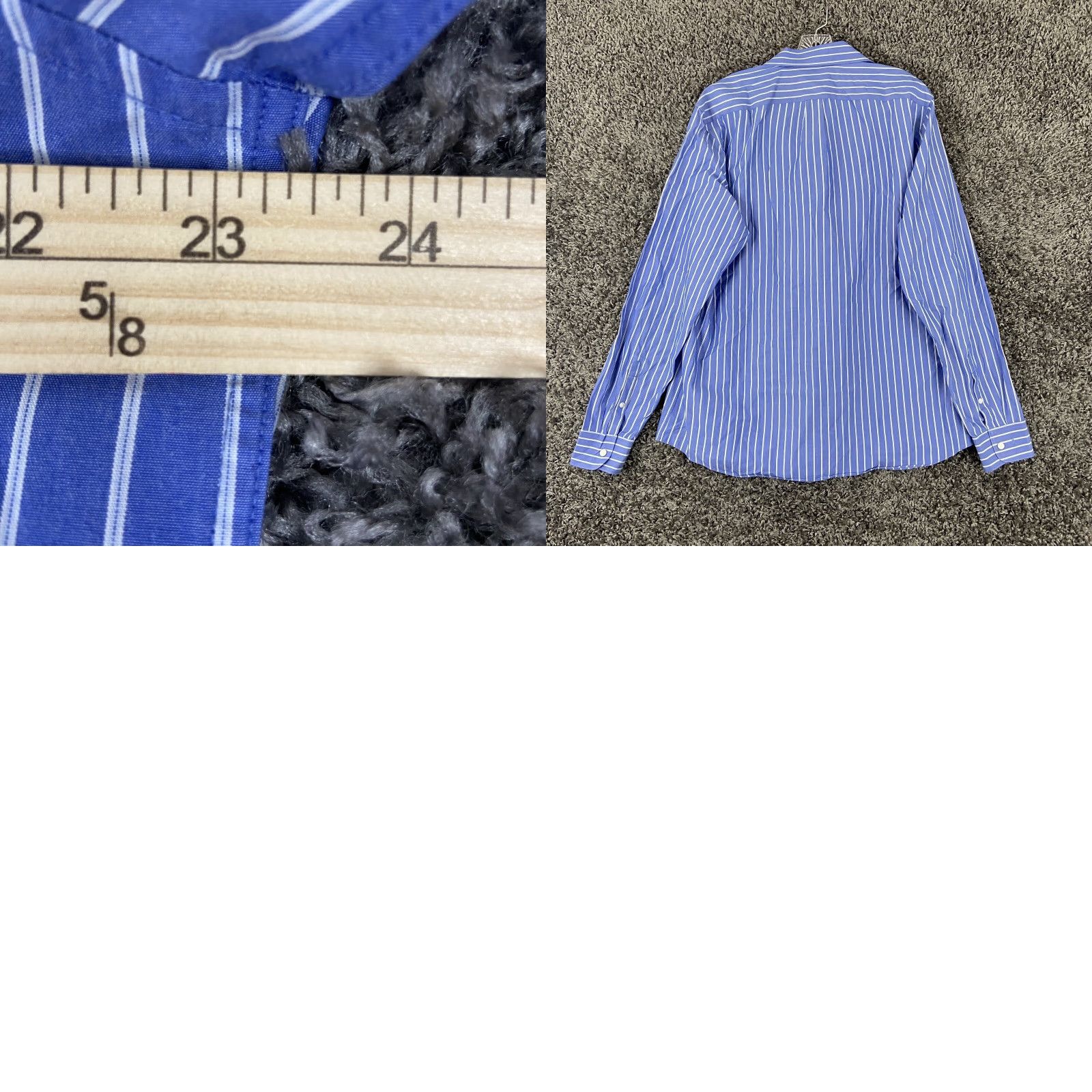 Original Penguin VINTAGE Original Penguin Dress Shirt Mens 16.5 37/36 Regular Long Sleeve Purple Stripe Button-Up Modern Brand-Patterned Shirt 16.5 Mens Size 42R - 8 Thumbnail
