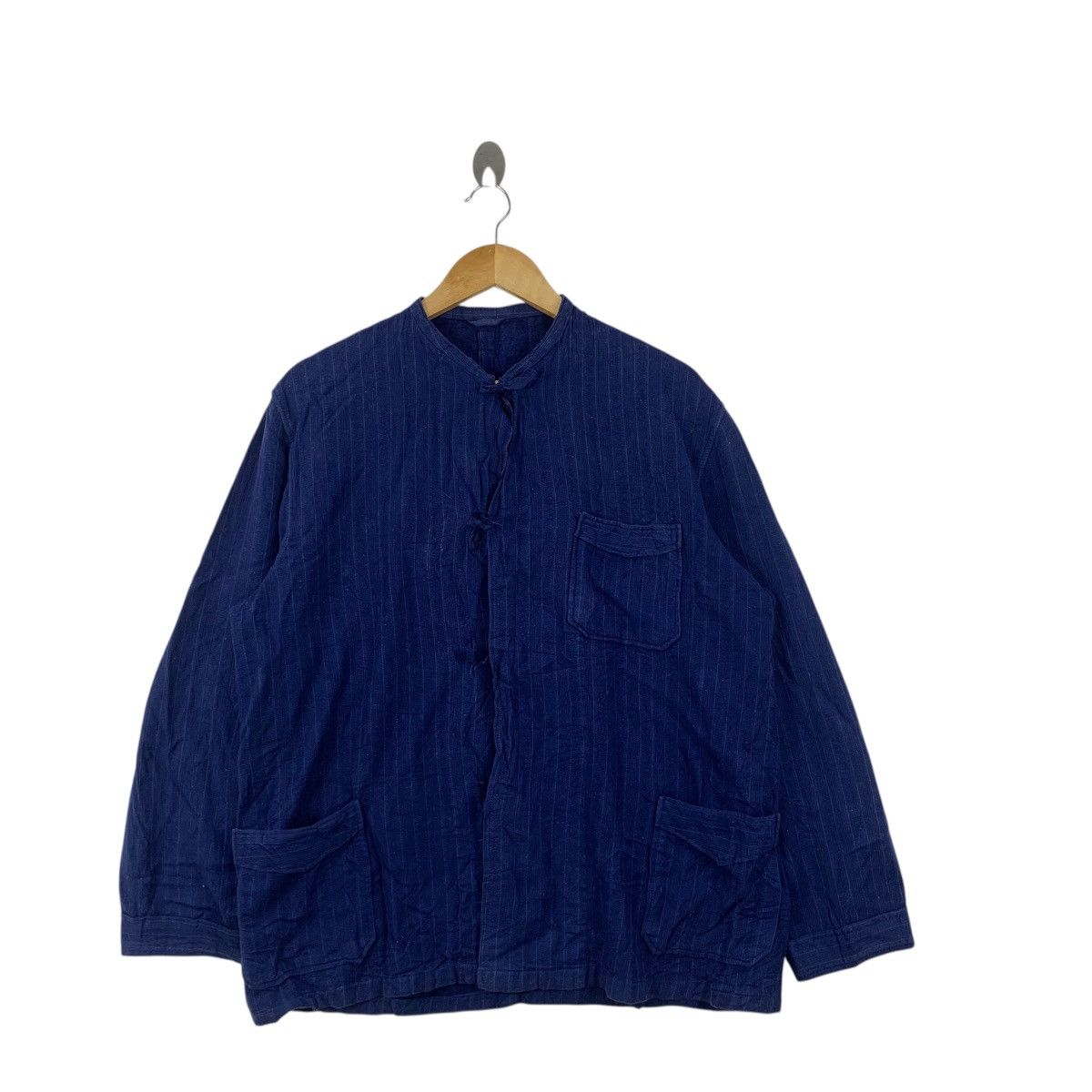 Vintage Vintage 80s JAPAN PURE INDIGO Natural Dye Denim Jacket Jeans Size US L / EU 52-54 / 3 - 3 Thumbnail