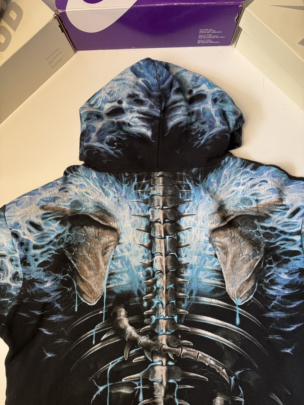 Affliction × Vintage Hoodie Spiral vintage Skulls opium Avantgarde sk8 y2k Size US L / EU 52-54 / 3 - 16 Thumbnail