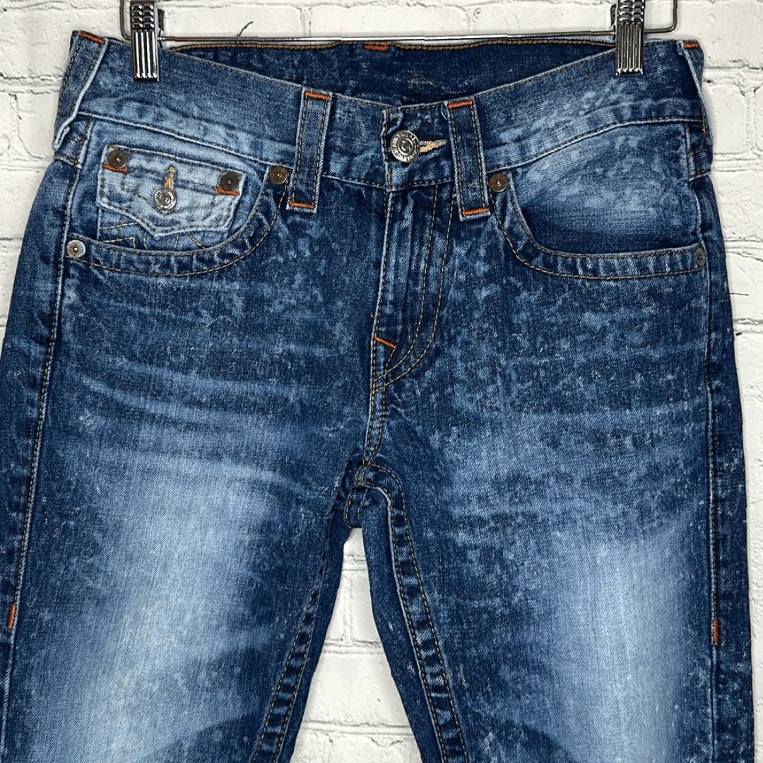 True Religion VINTAGE? Actually not vintage. Title: True Religion World Tour Skinny Jeans Men 29 Blue Acid Wash Distressed 33 Inseam Size US 29 - 2 Thumbnail
