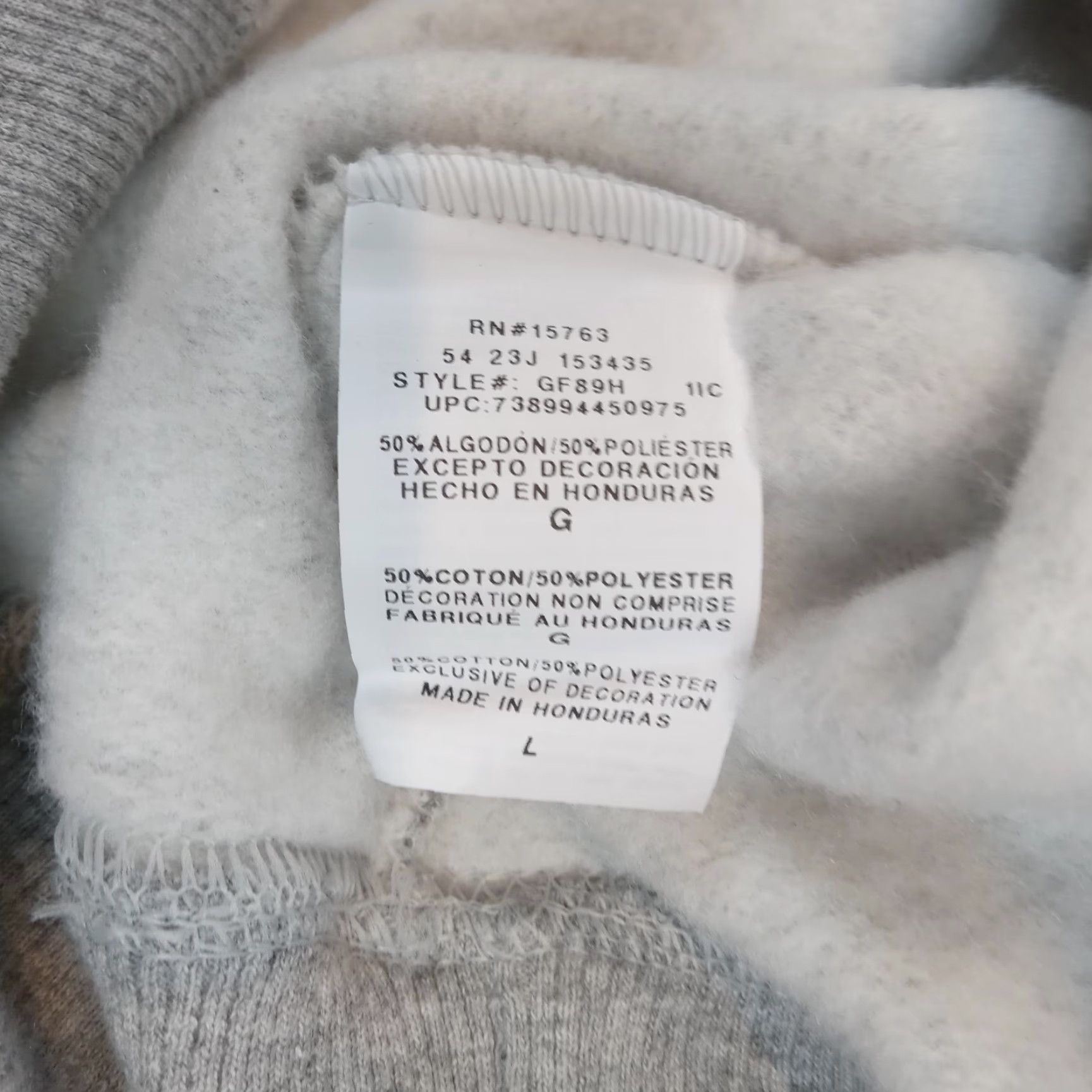 Champion Champion Hoodie Mens Large Gray Sweatshirt Long Sleeve Pullover Hooded Logo Size US L / EU 52-54 / 3 - 7 Thumbnail