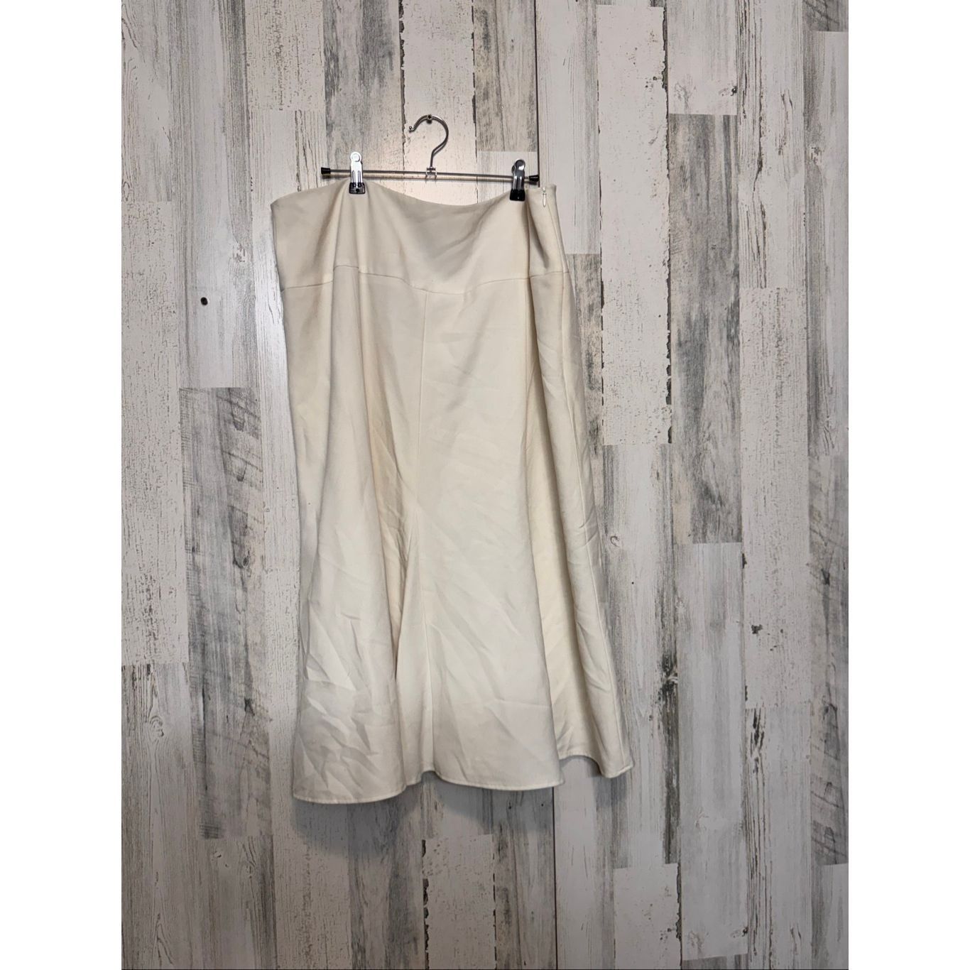 Other Ashley Stewart 16W Cream A-Line Midi Skirt w/ Lining – Elega Size 38" / US 16 / IT 52 - 1 Thumbnail
