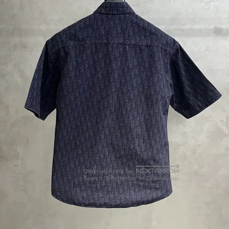 Dior Dior Men's Blue Cotton Short Sleeve Shirt . Size US M / EU 48-50 / 2 - 5 Thumbnail