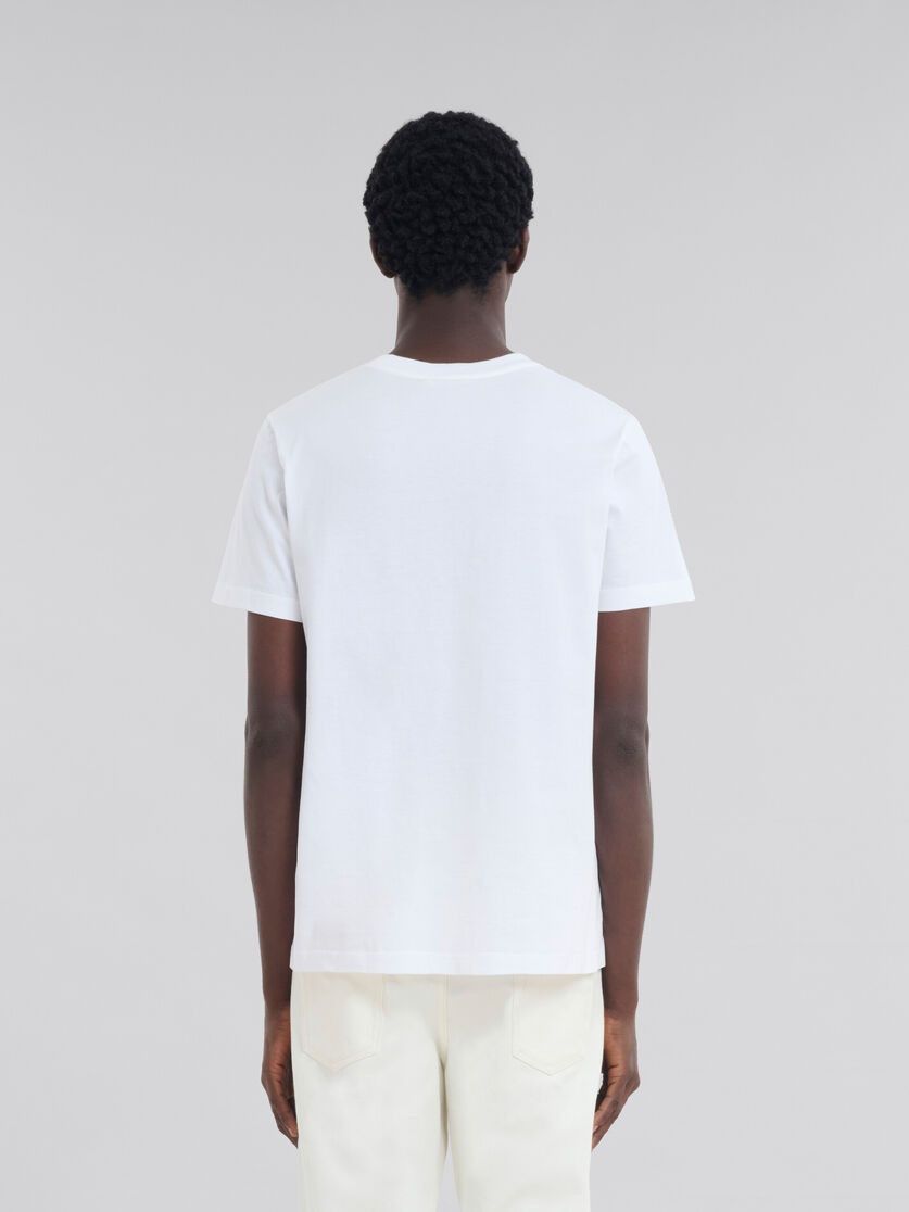 Marni oc11z0525 Cotton T-Shirt With Gingham in White Size US M / EU 48-50 / 2 - 2 Thumbnail