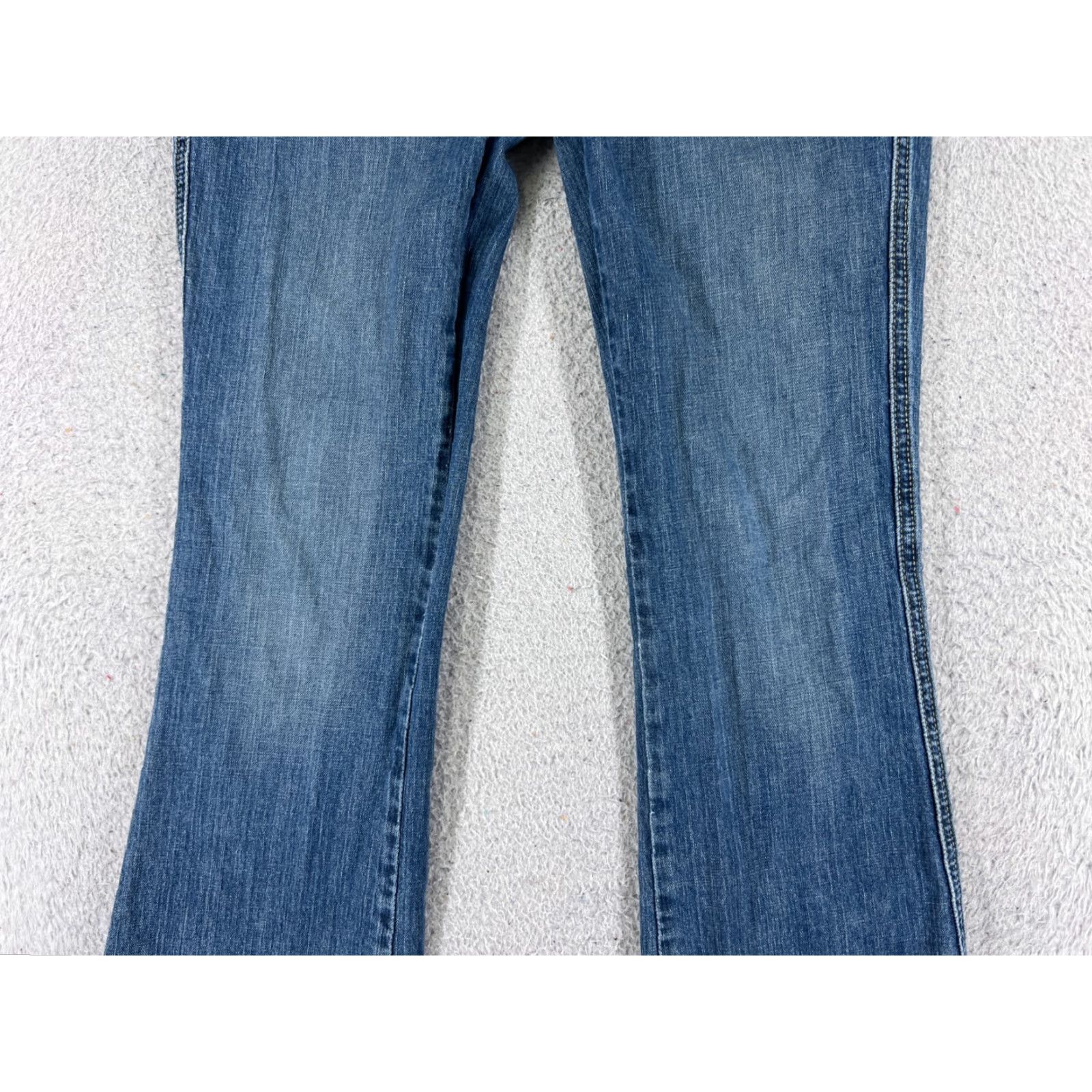 Old Navy Vintage Old Navy Women's Flare Jeans 27x30 Low Rise Blue Denim Cotton Blend 90s Style Size 26" / US 2 / IT 38 - 3 Thumbnail