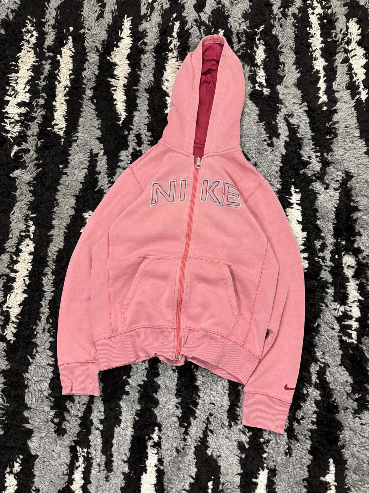 Nike Y2K vintage spellout nike zip up hoodie Size XS / US 0-2 / IT 36-38 - 2 Thumbnail