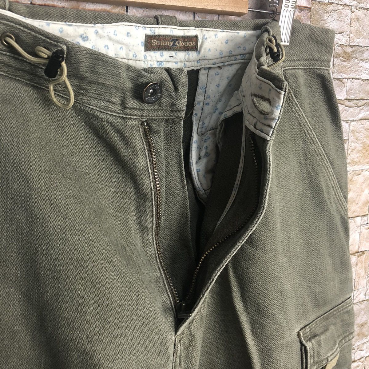 Japanese Brand Sunny Clouds Green Cargo Multipocket Pants #A50 Size US 29 - 11 Thumbnail