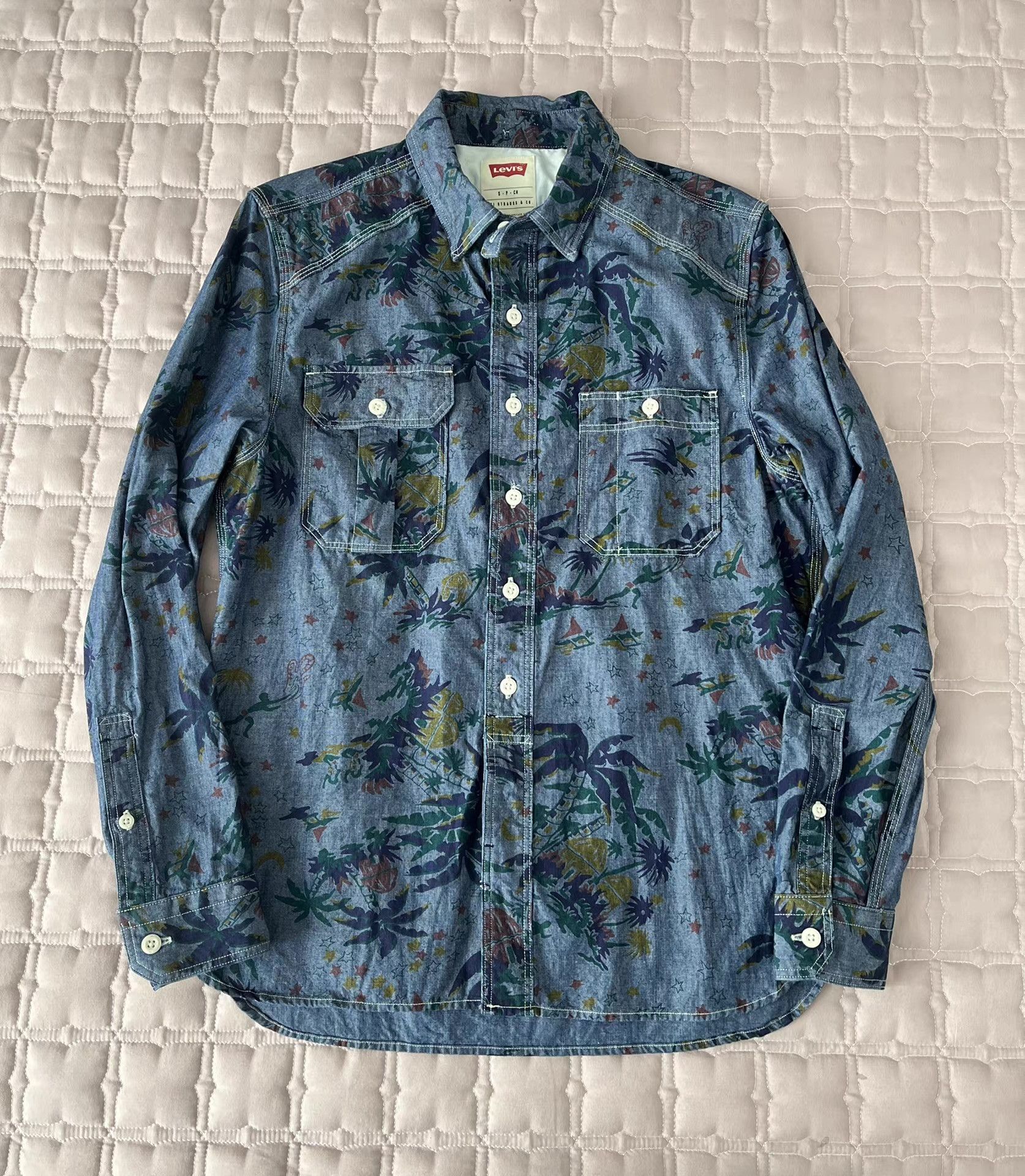 Levi's Levi's Shirt with Coconut Tree Pattern Size Size US S / EU 44-46 / 1 - 1 Thumbnail