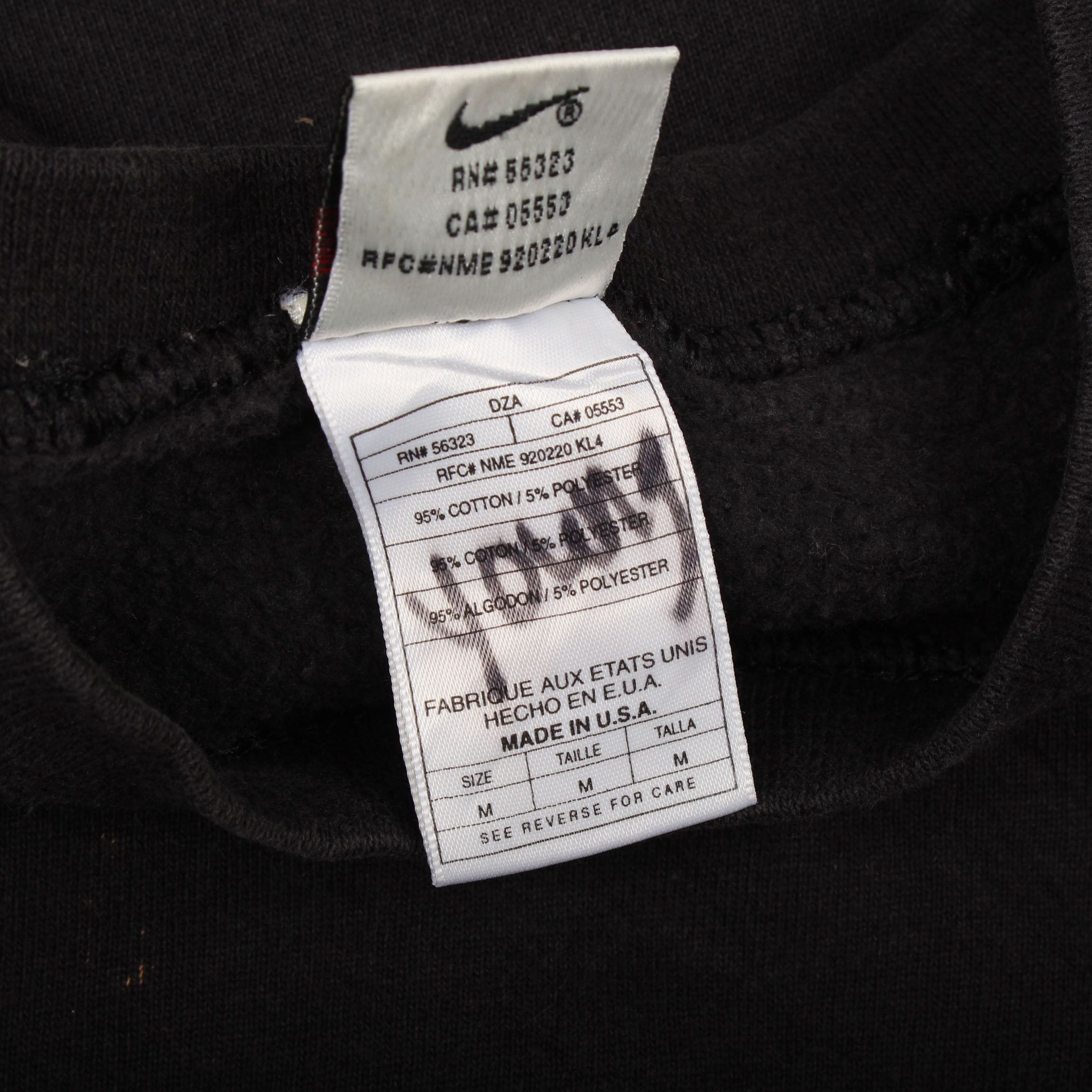 Nike × Vintage Vintage 90s Nike Sweatshirt Crewneck Black Size US M / EU 48-50 / 2 - 5 Thumbnail