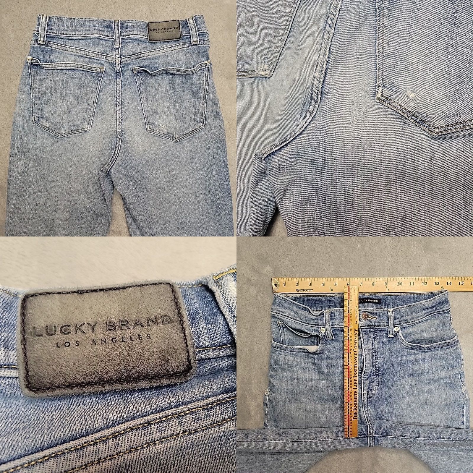 Lucky Brand Lucky Brand Jeans Women 10 Faded Blue Denim Zoe High Rise Straight Leg Pants Buds 90s USA American Denim Jeans Women 10 Boyz? Size 32" / US 10 / IT 46 - 9 Thumbnail