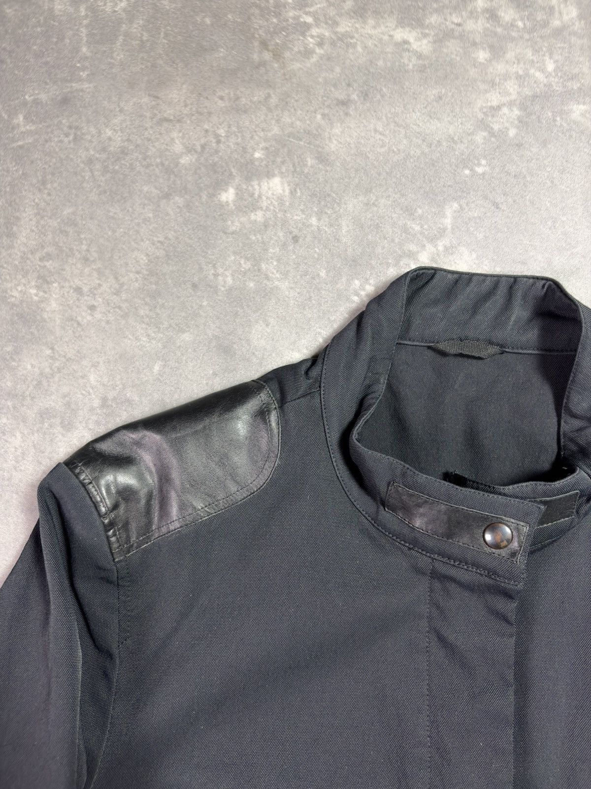 Neil Barrett 90s Neil Barrett Moto Belted Racing Coat 48 50 Leather Patch Size US L / EU 52-54 / 3 - 11 Thumbnail